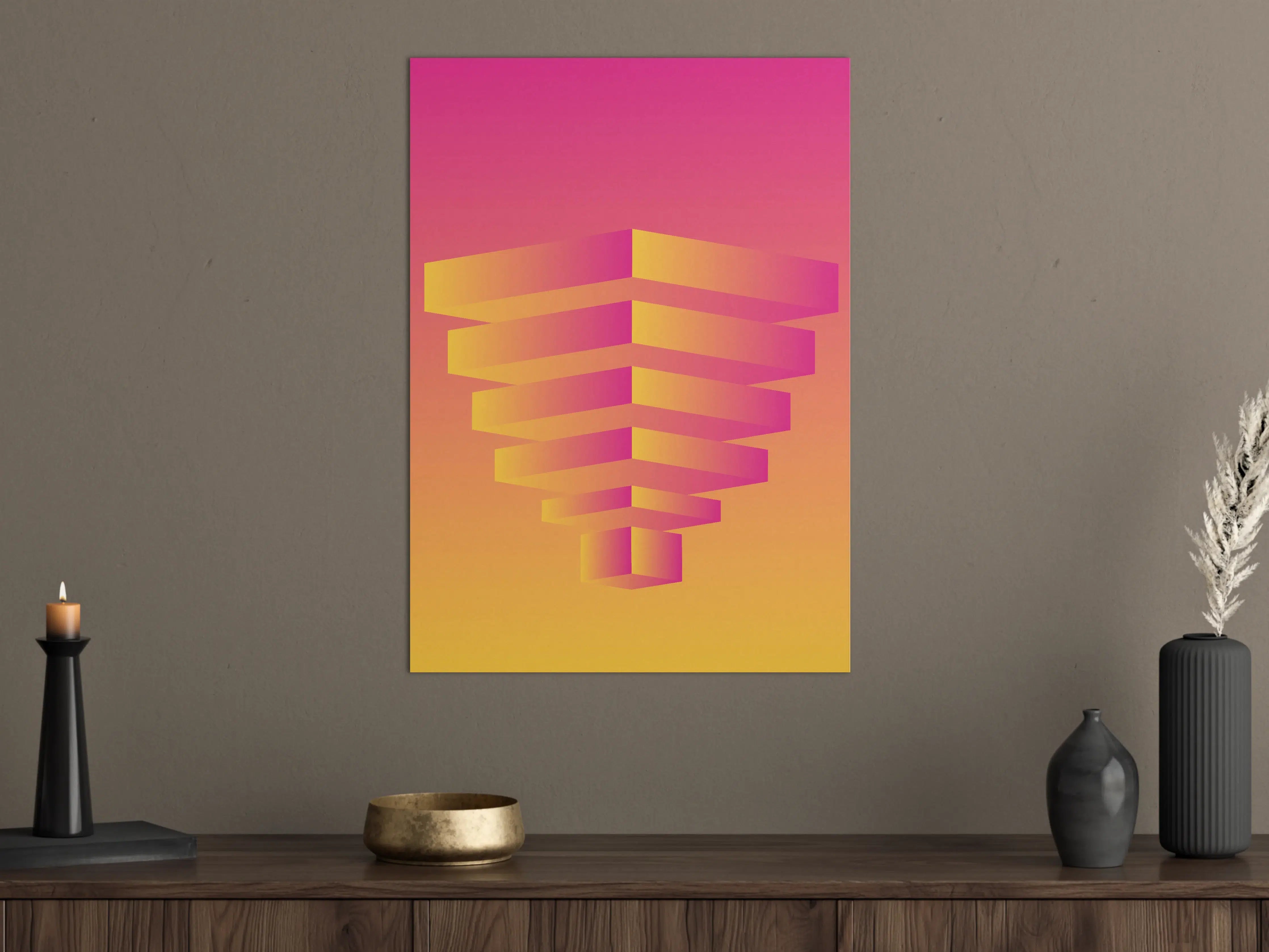 Große Wandbilder - Farbige geometrische Illustration