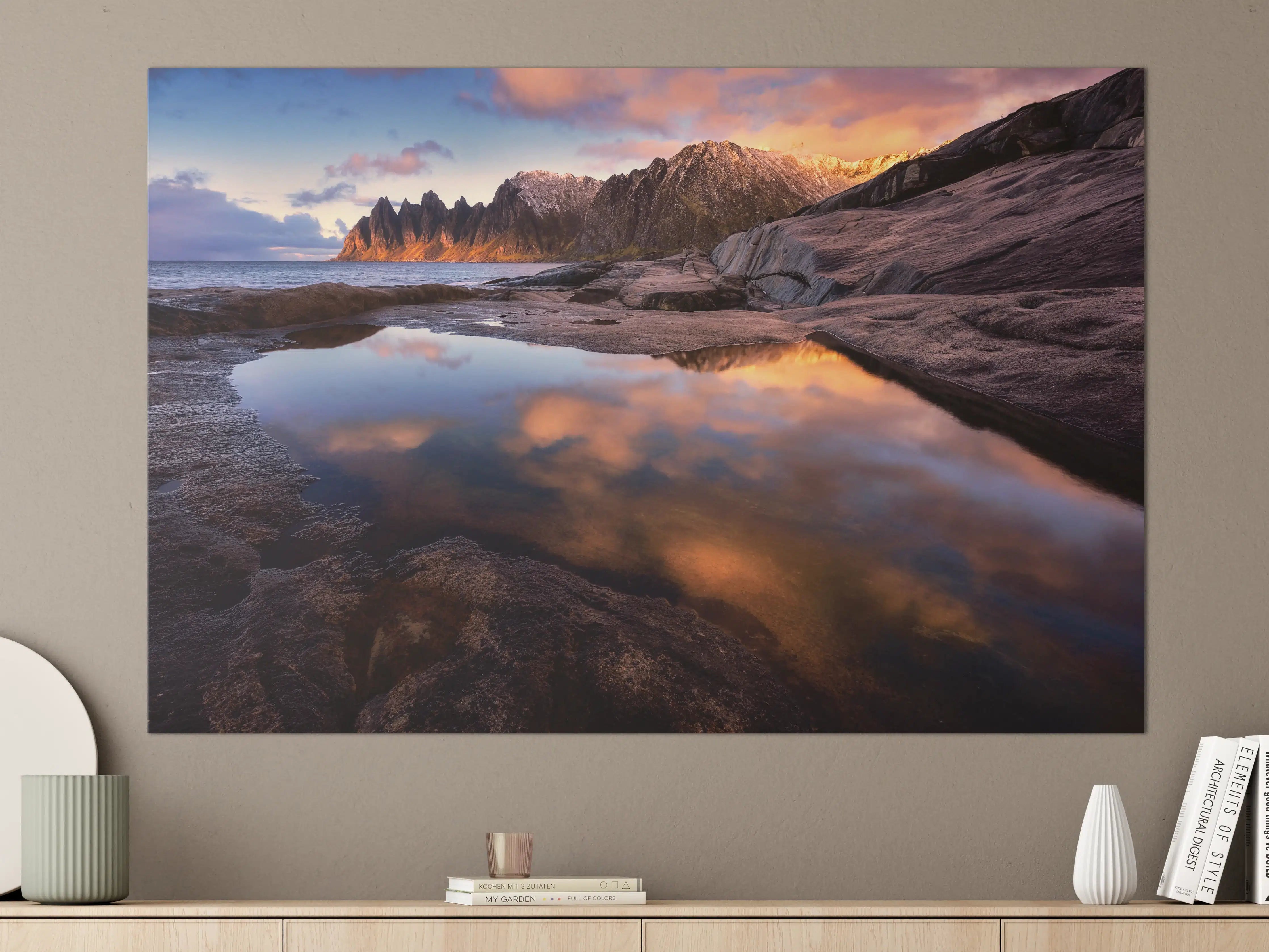 Große Wandbilder - Faszinierende Küstenlandschaft bei Sonnenuntergang