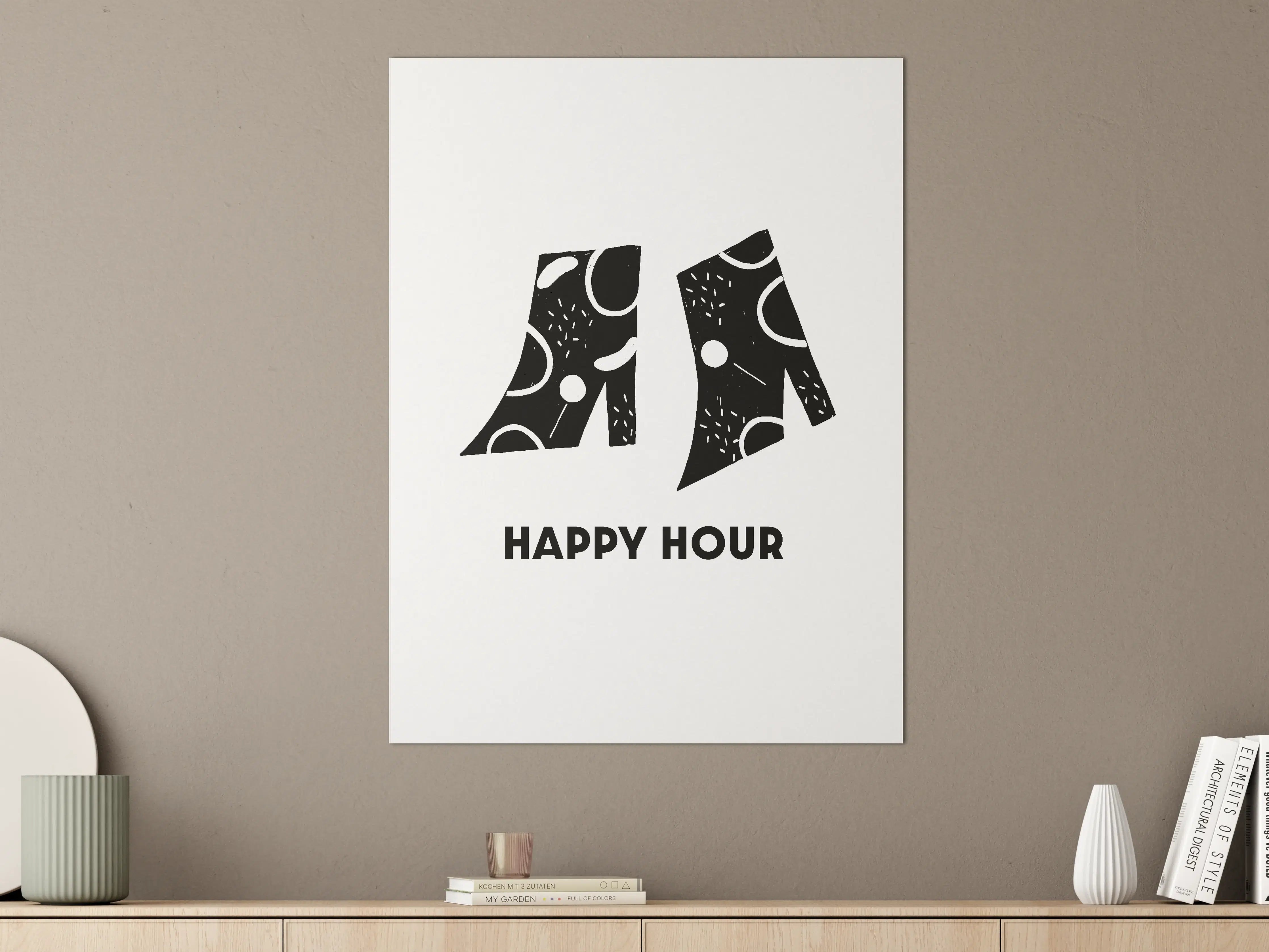 Große Wandbilder - Feierliche Happy Hour Gestaltung