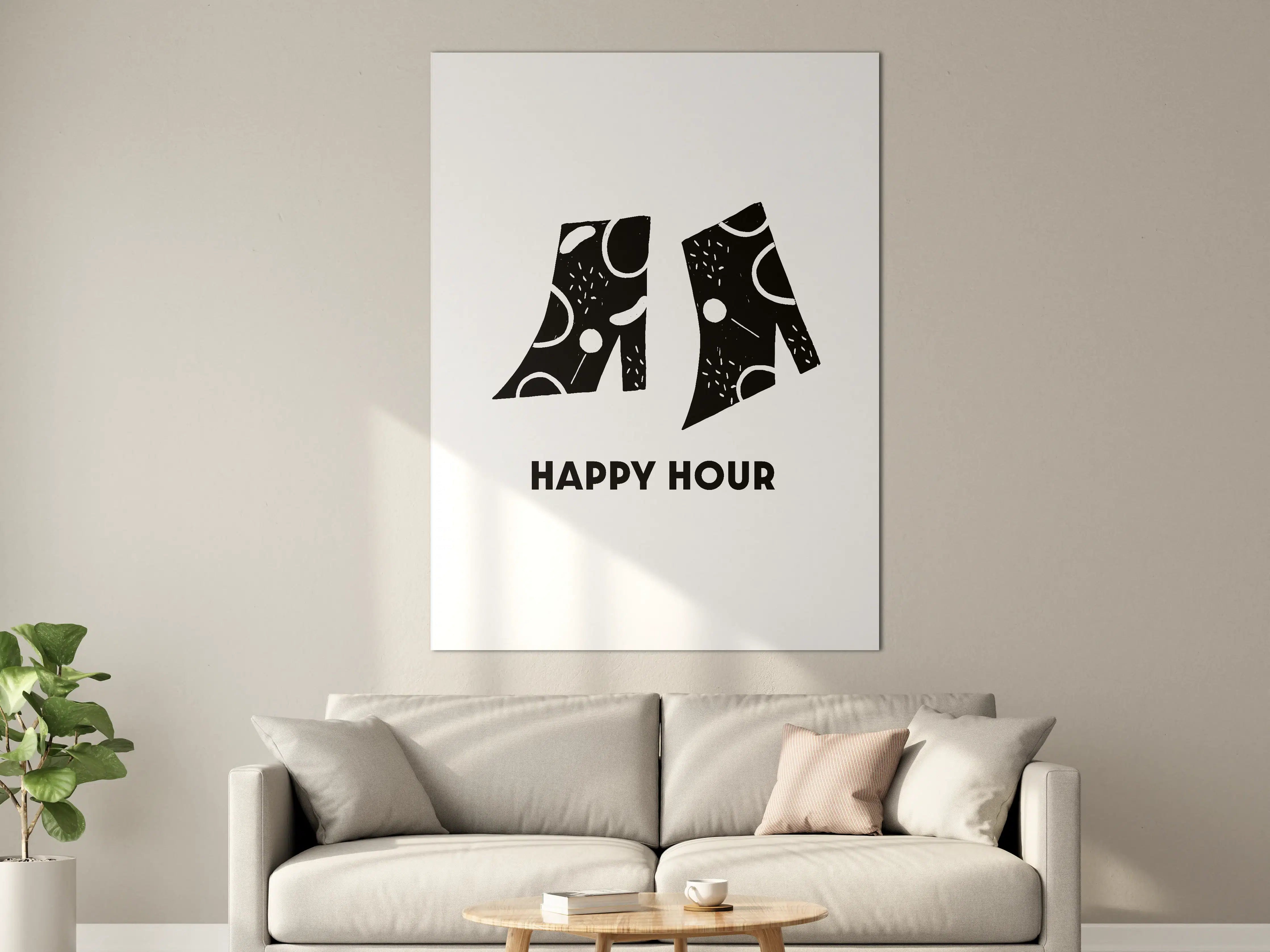 Große Wandbilder - Feierliche Happy Hour Gestaltung