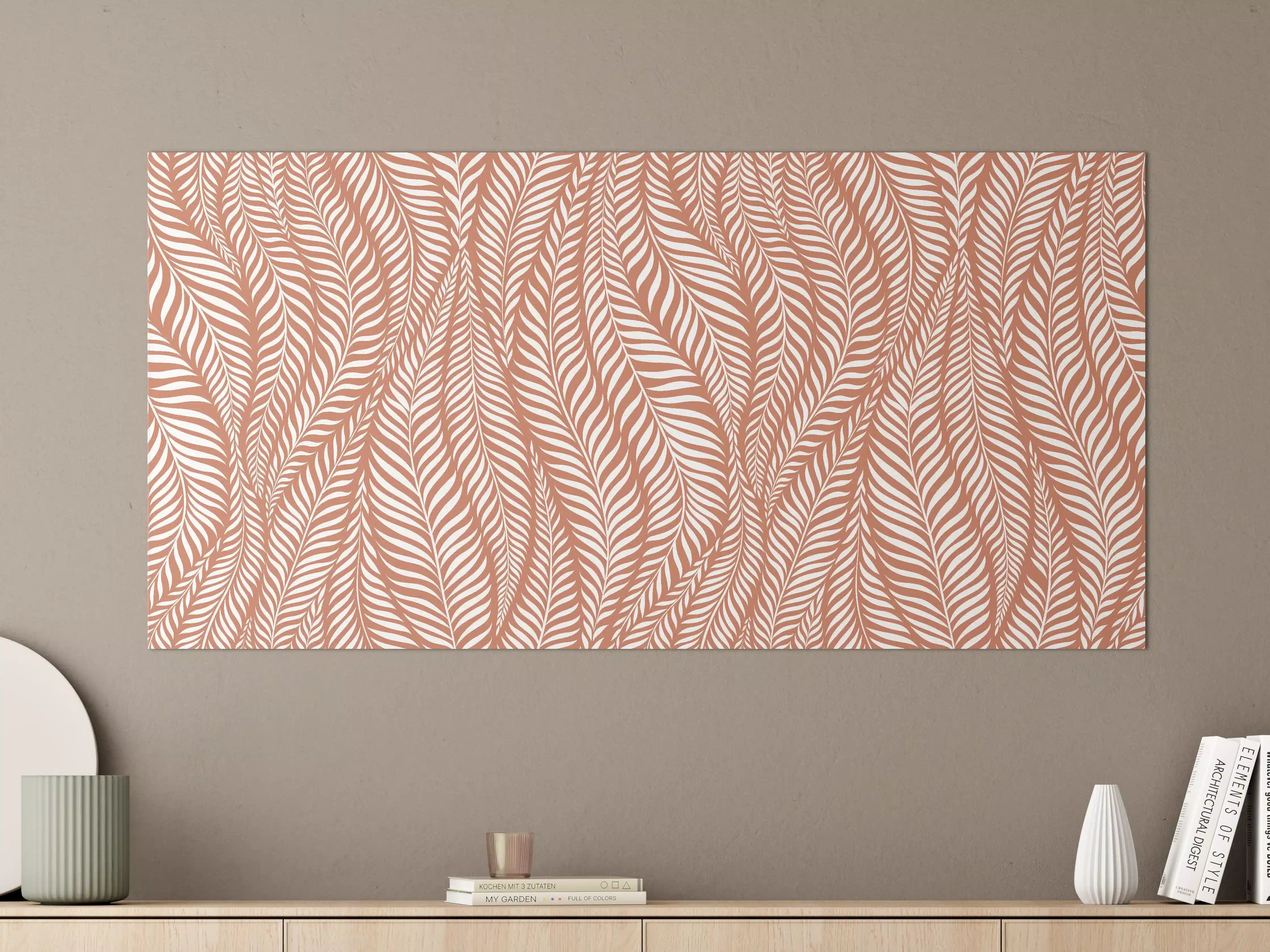 Große Wandbilder - Feines, detailliertes Muster in warmen Sandtönen