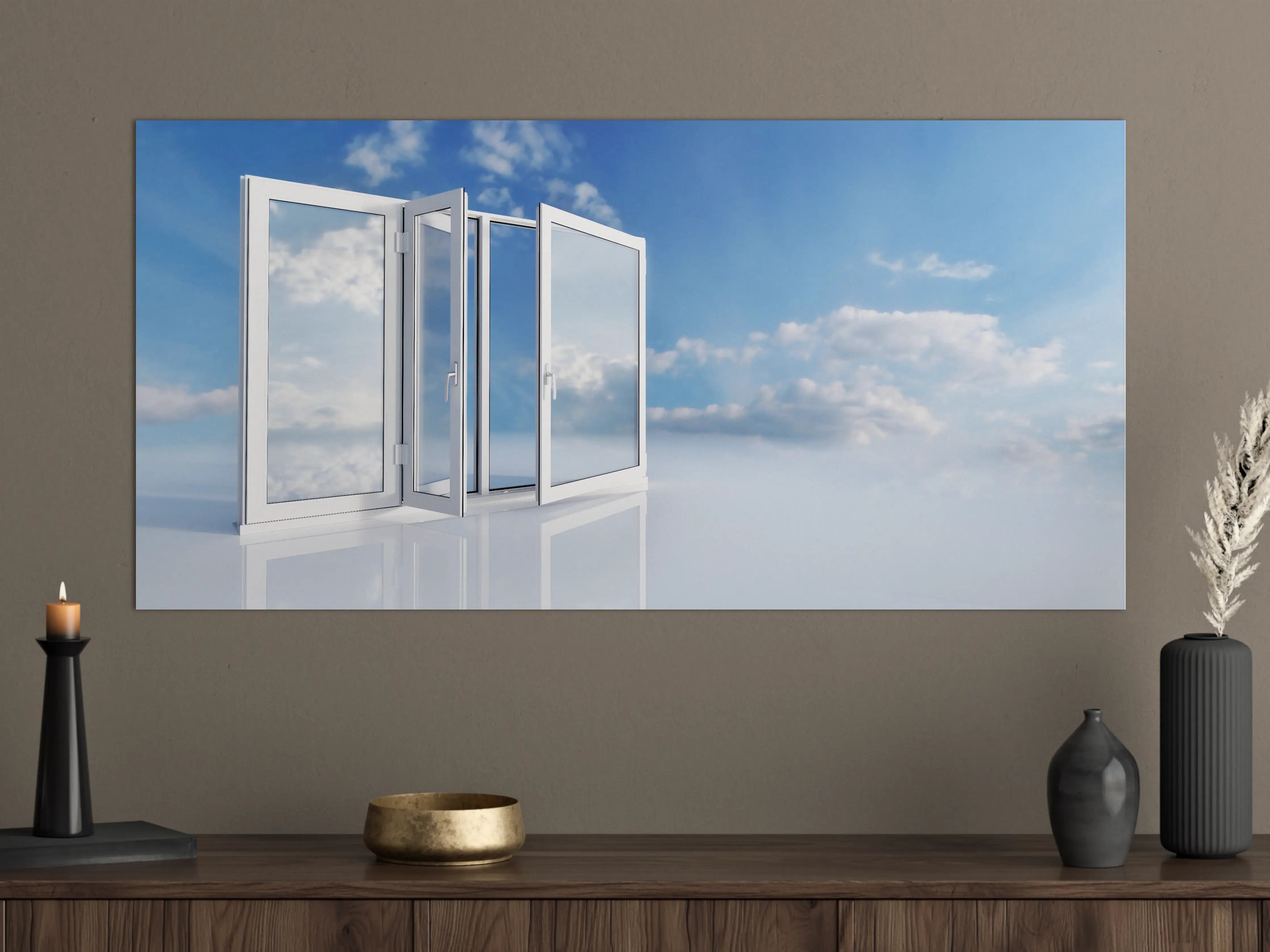 Große Wandbilder - Fenster über dem Himmel