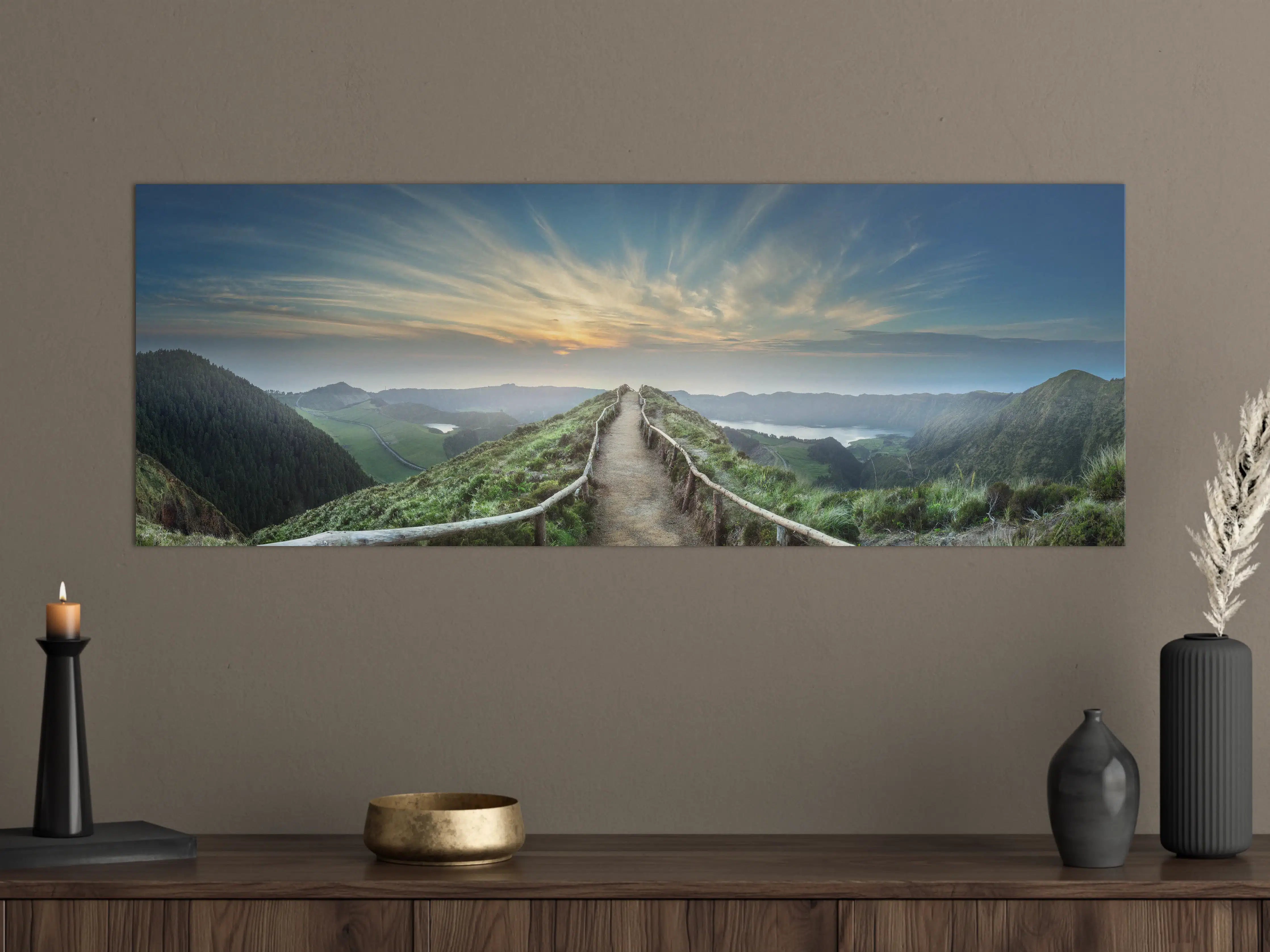 Große Wandbilder - Fesselnde Berglandschaft - Ponta Delgada