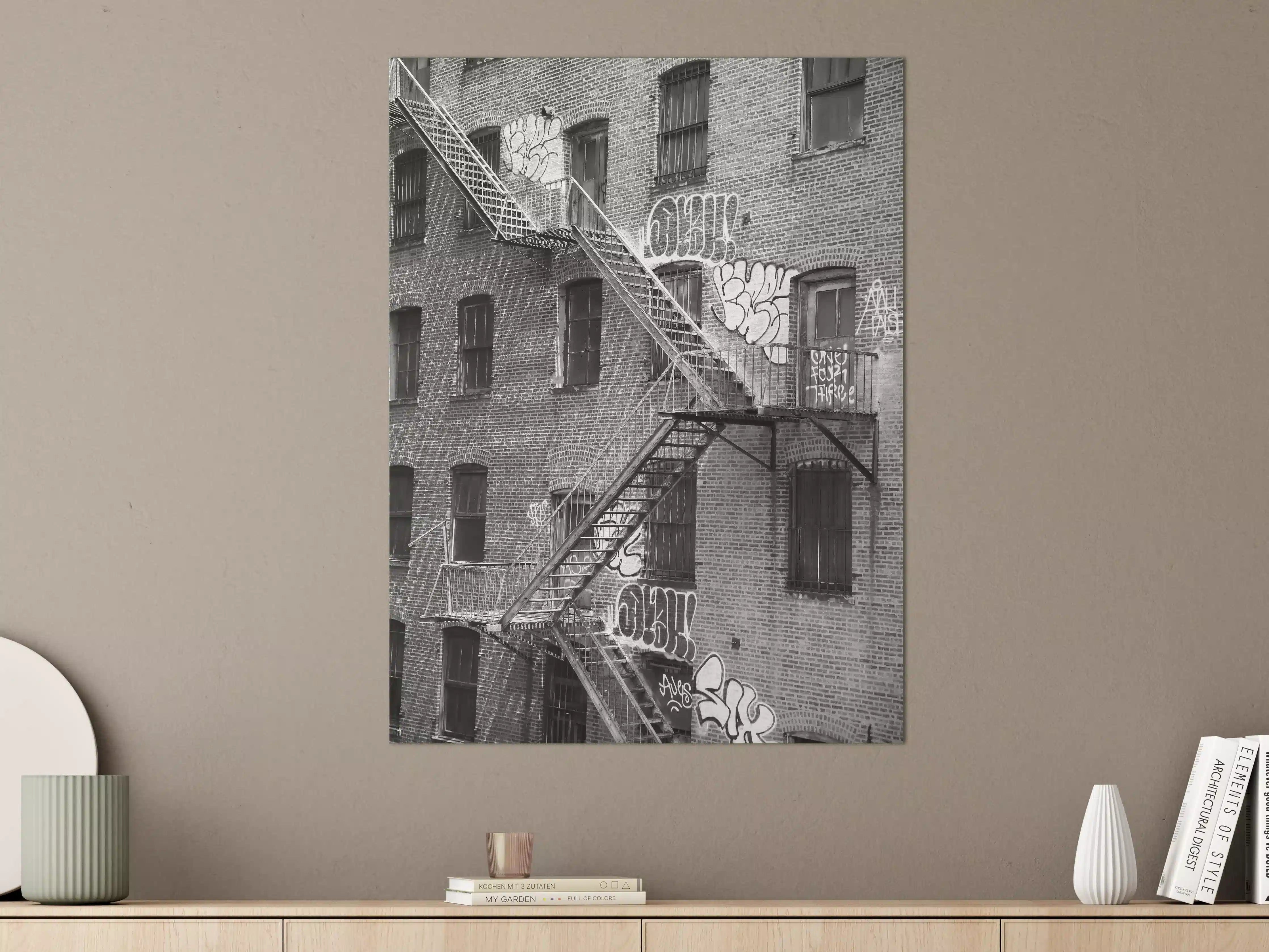 Große Wandbilder - Feuerleiter in NYC- USA