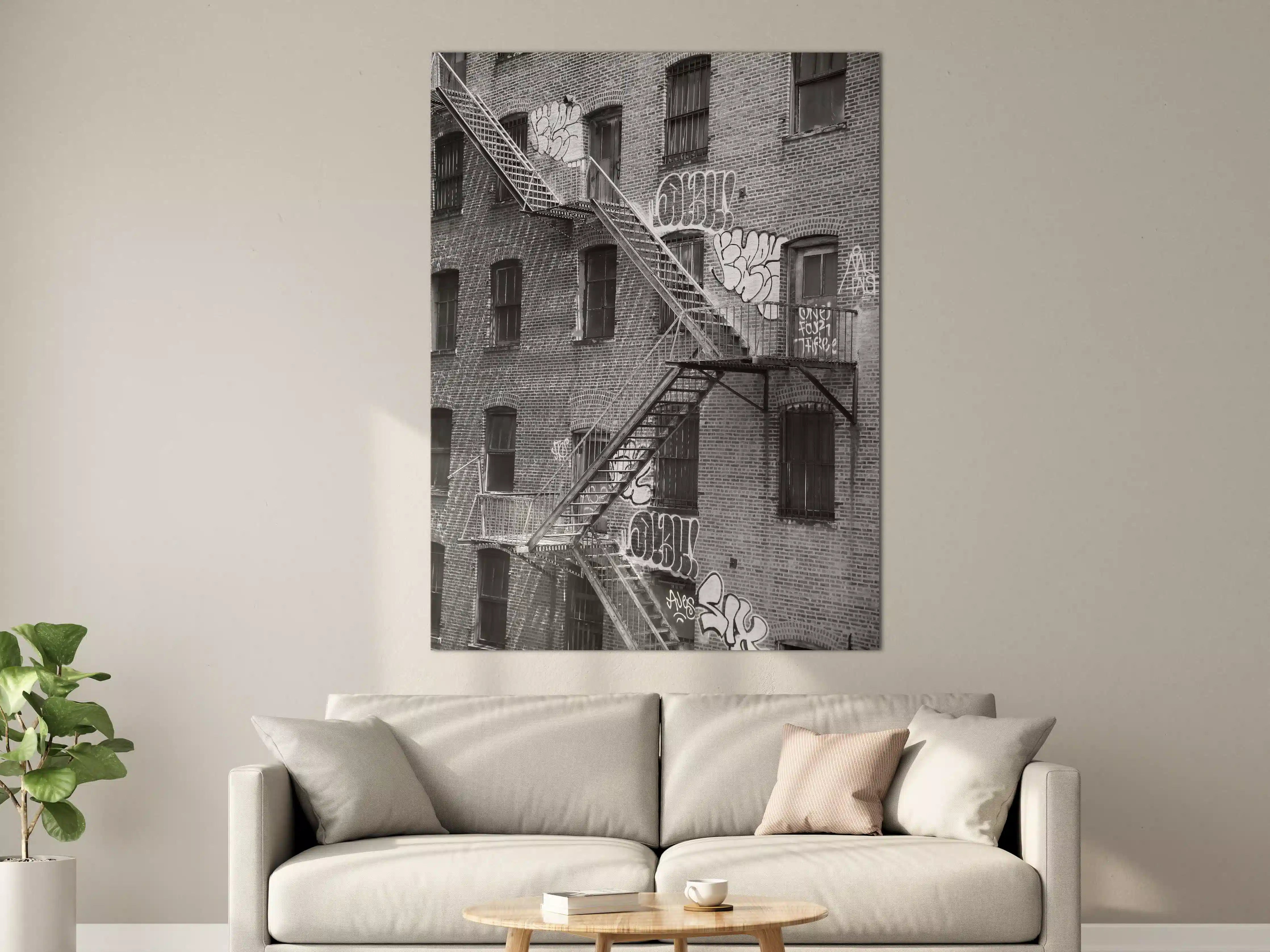 Große Wandbilder - Feuerleiter in NYC- USA