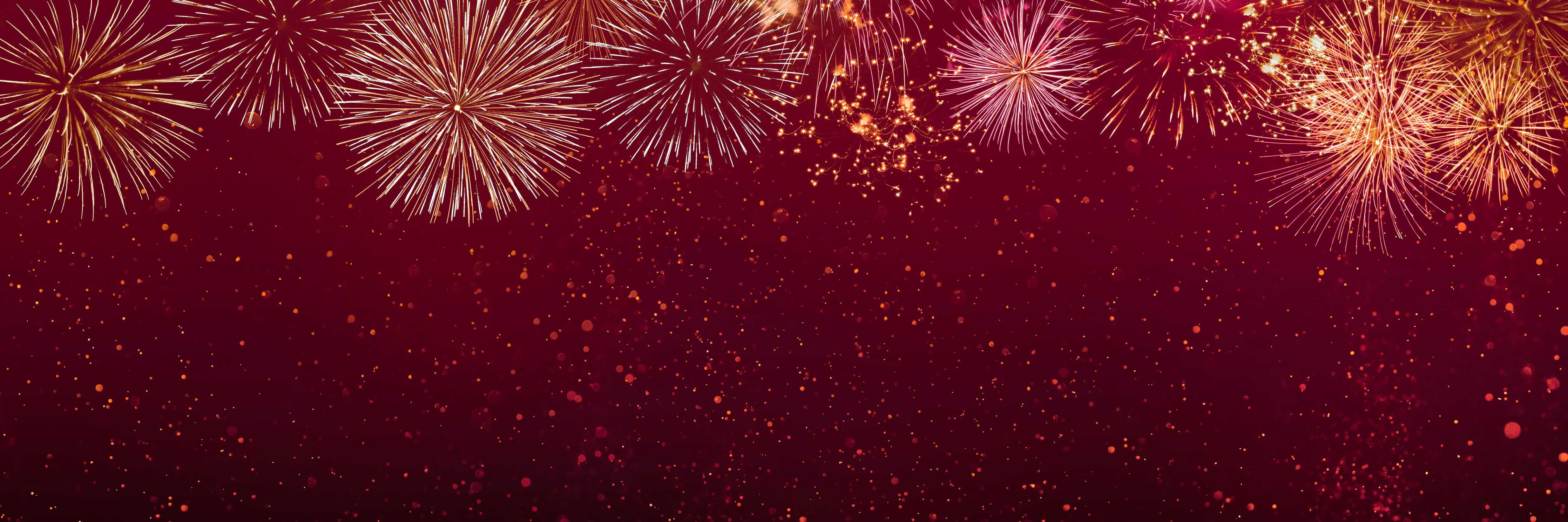 Große Wandbilder-Feuerwerk Panorama Rot
