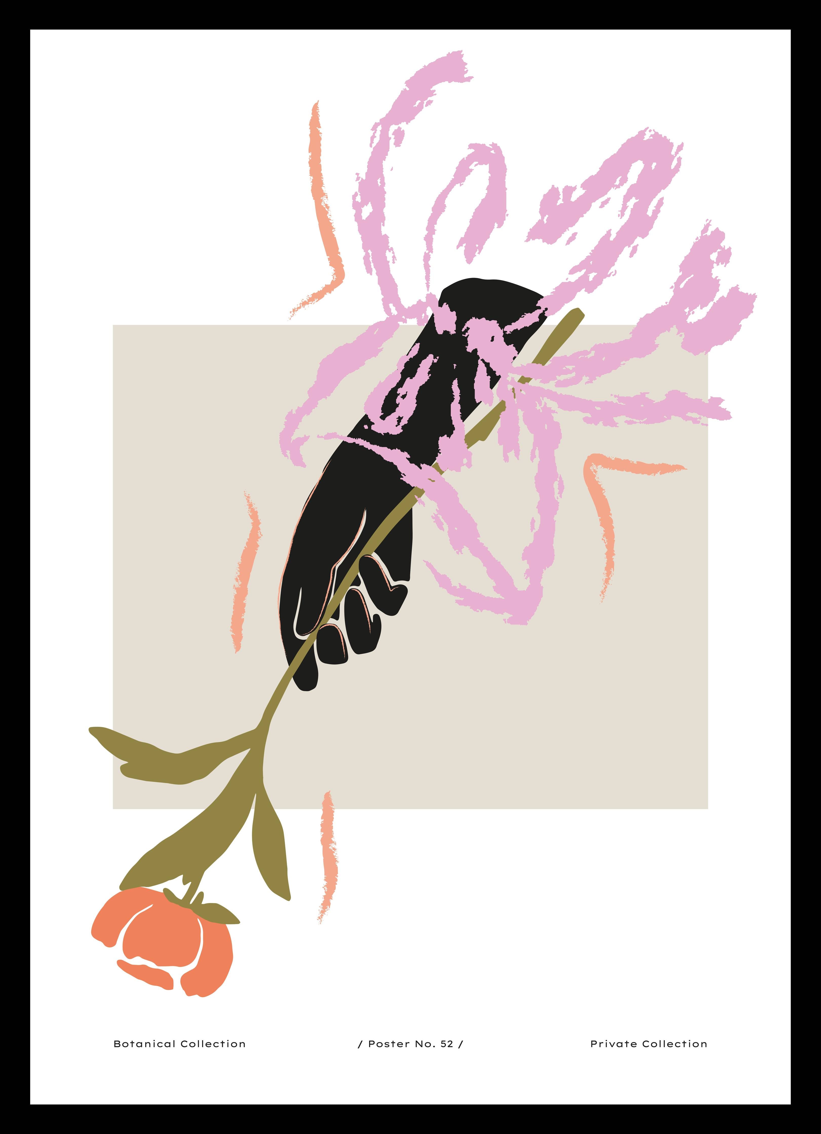 Große Wandbilder-Fisch mit Blumenakzent in stilvollem Design