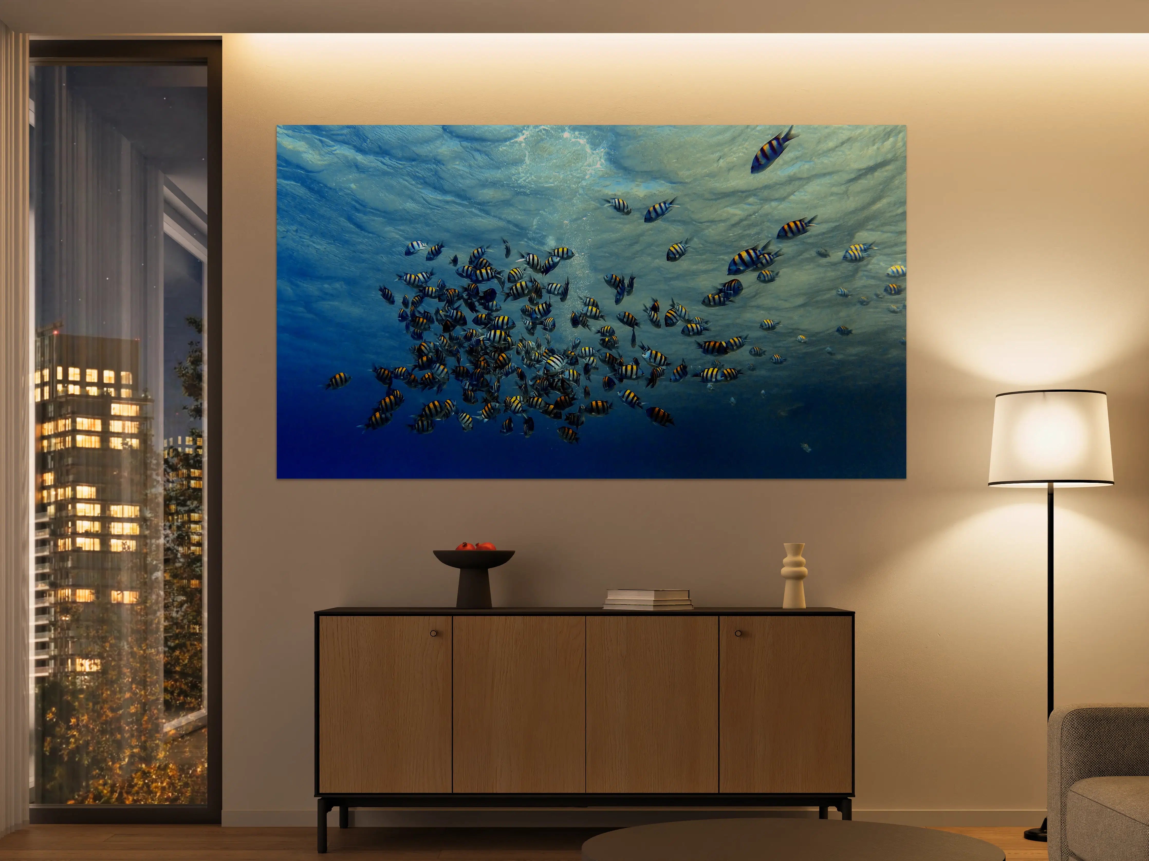 Große Wandbilder - Fische im klarem Meer