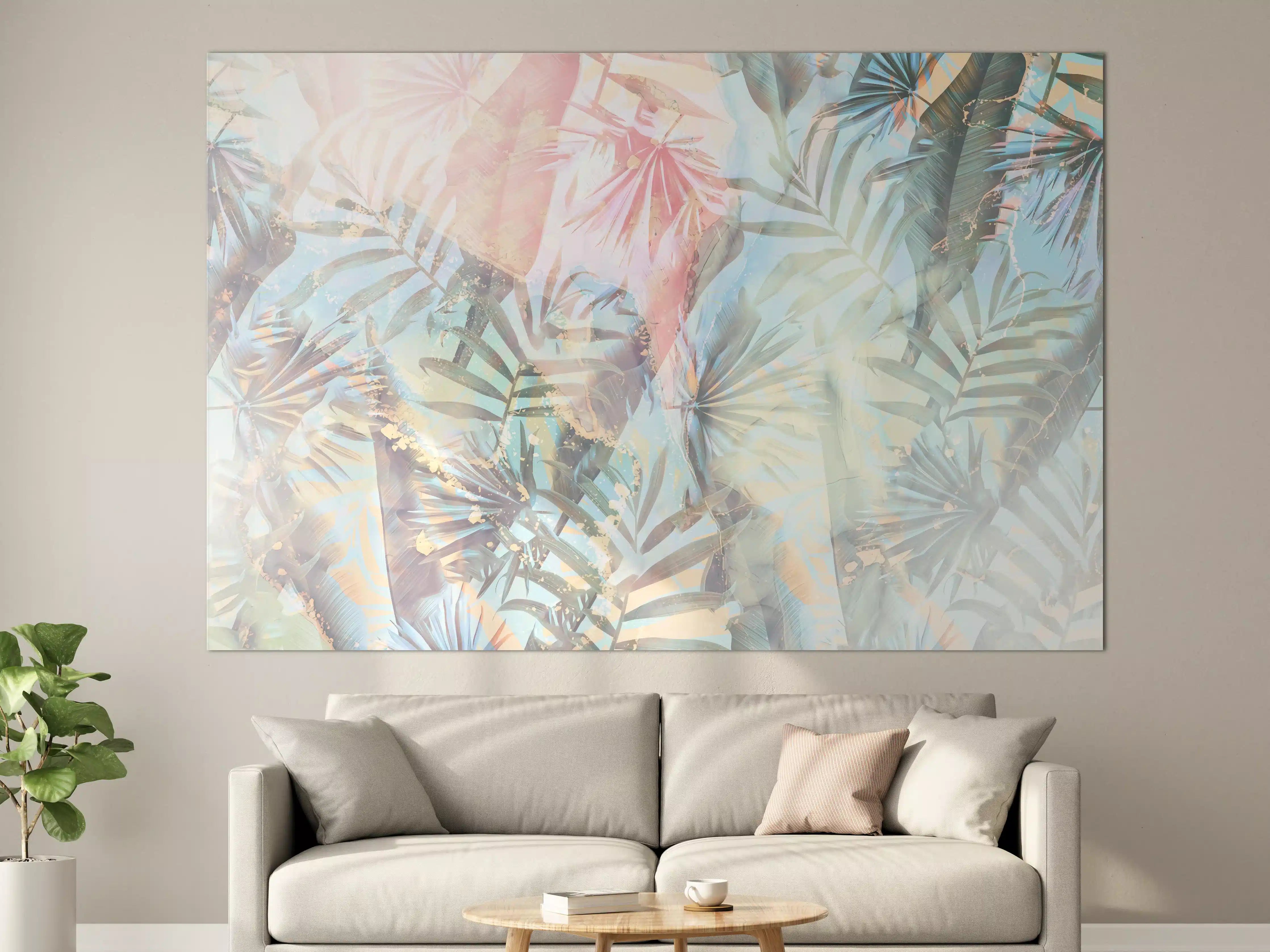 Große Wandbilder - Florale Darstellung - Pastell
