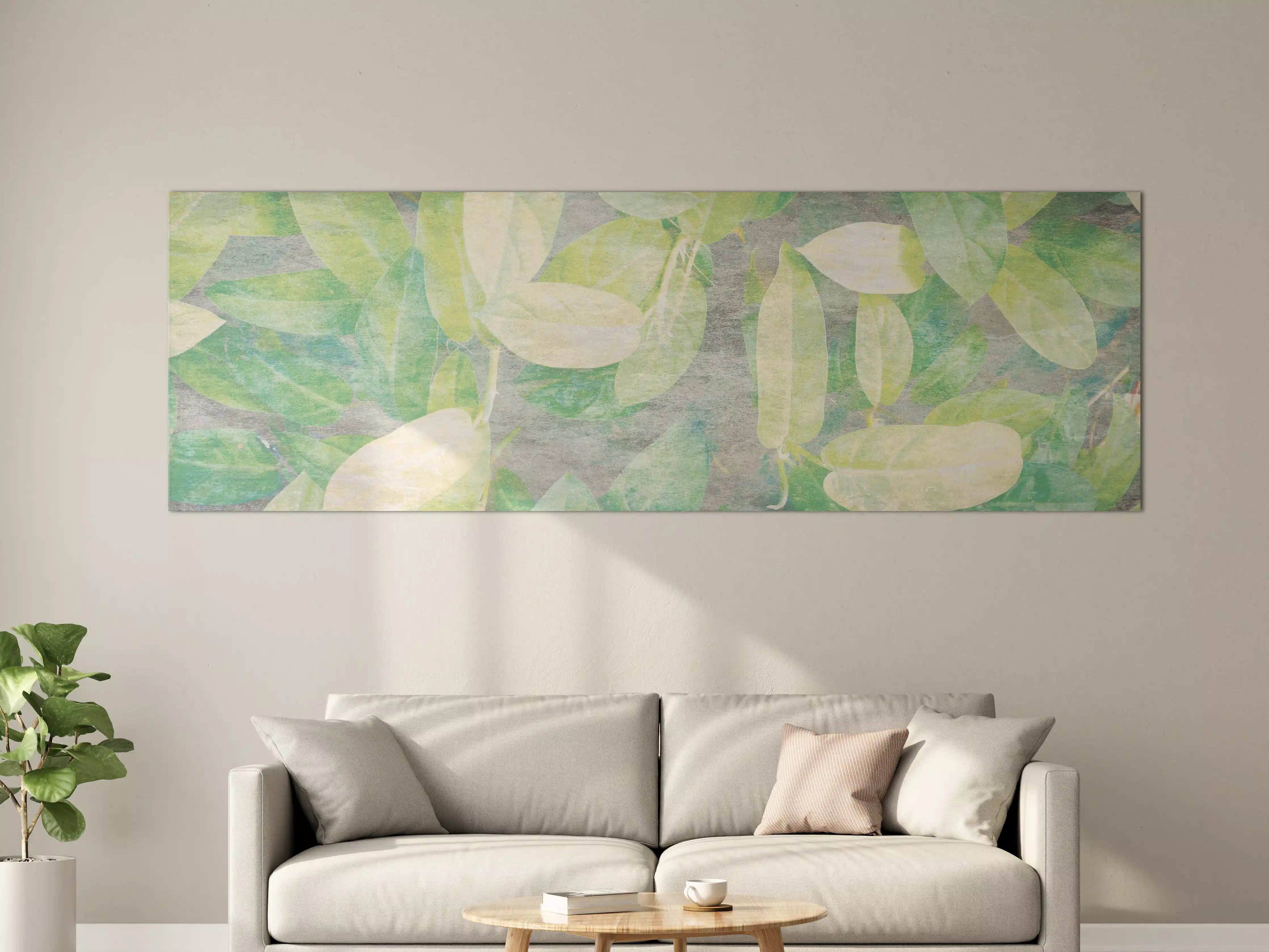 Große Wandbilder - Florale Wand - Gräulich