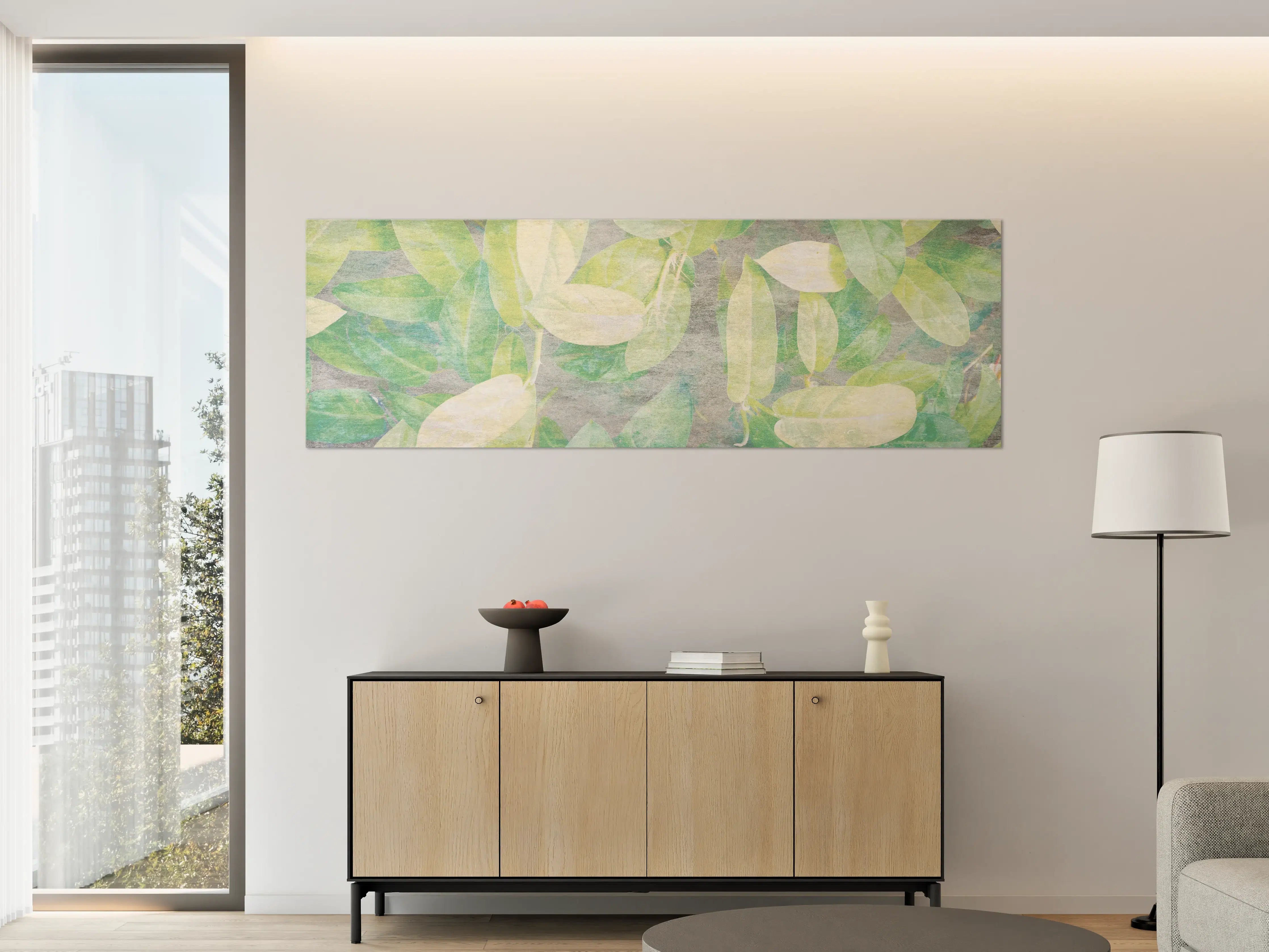 Große Wandbilder - Florale Wand - Gräulich
