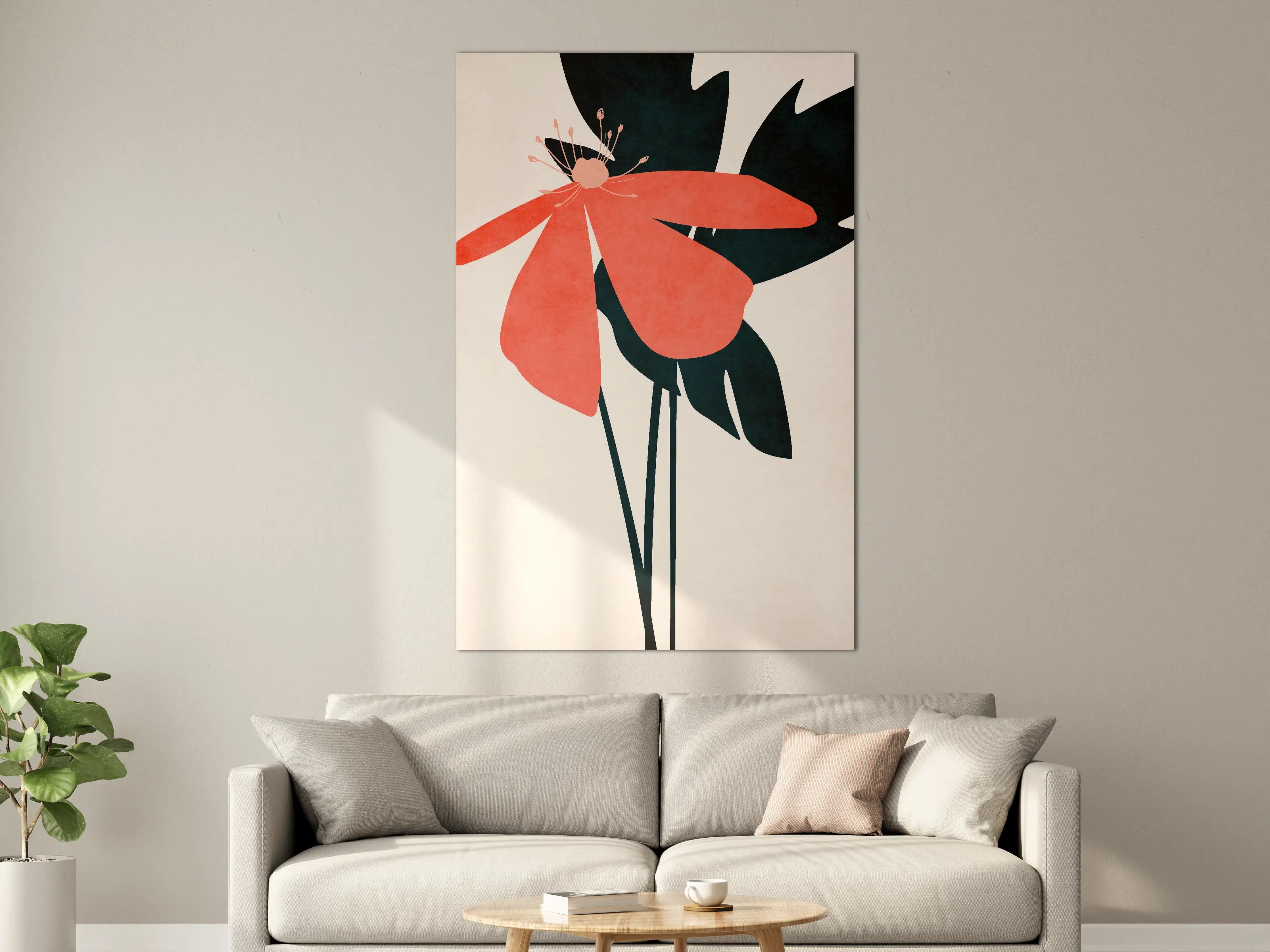 Große Wandbilder - Florales Gemälde - Blumen
