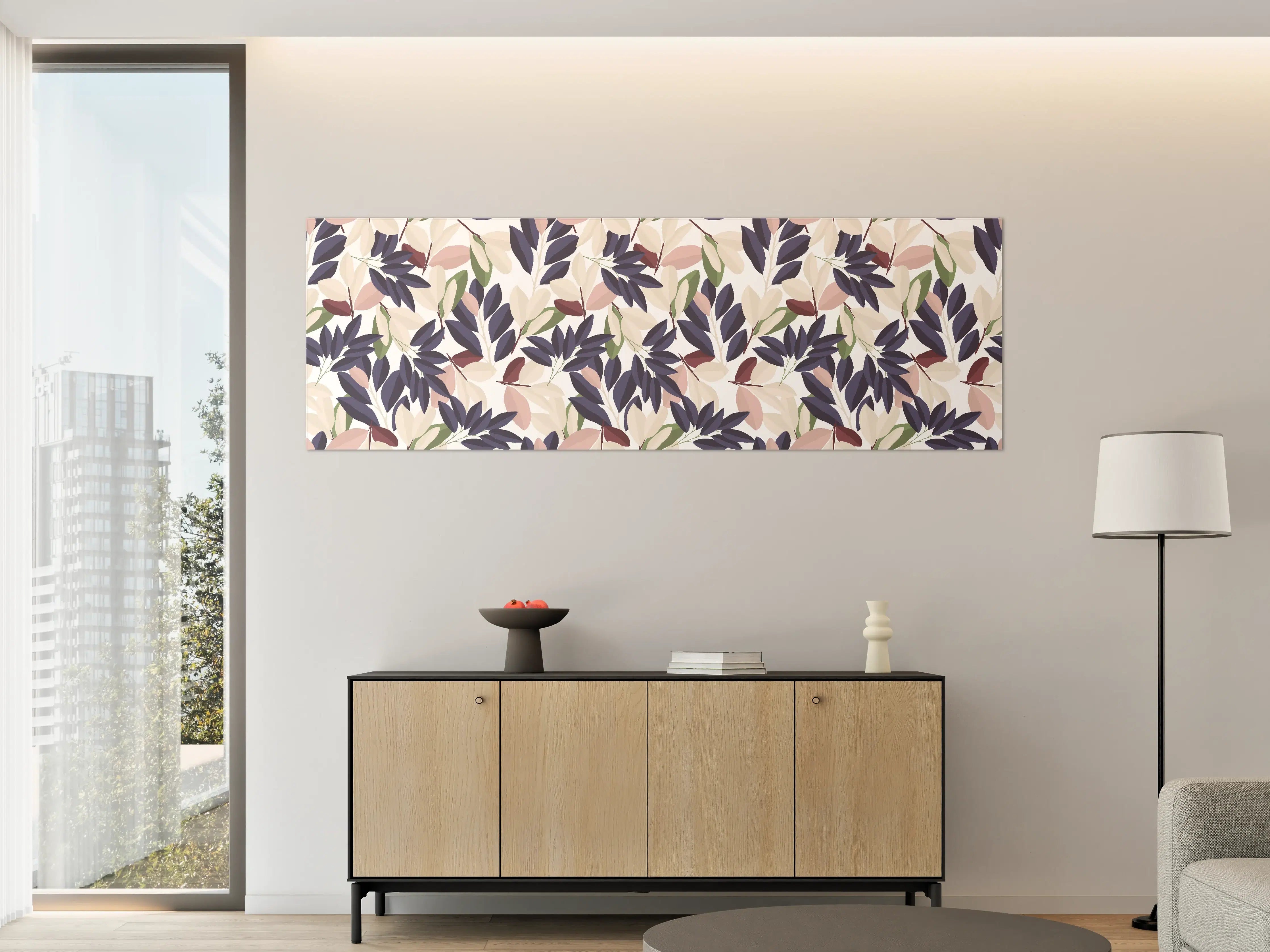 Große Wandbilder - Florales Muster Pastellfarben