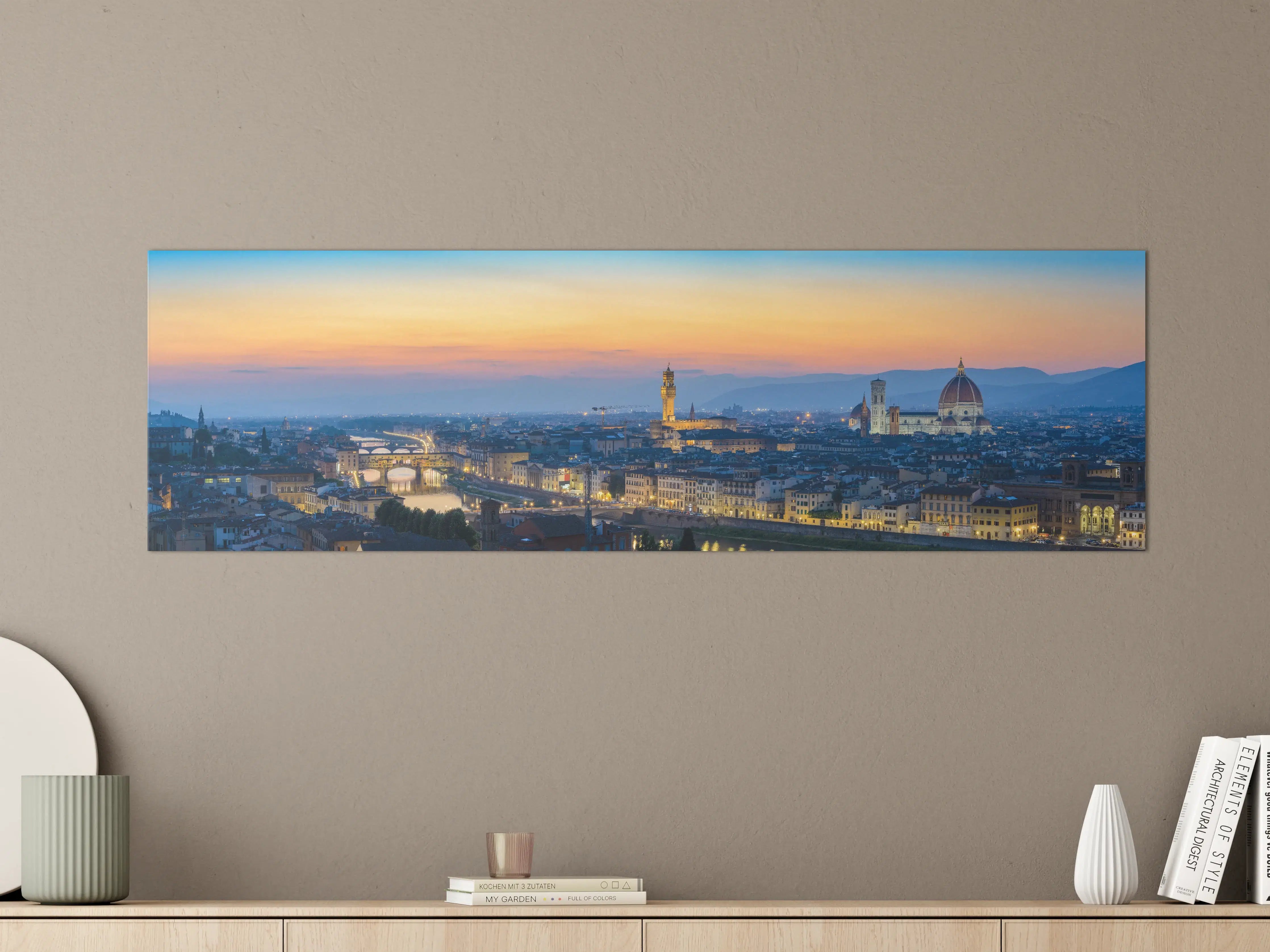 Große Wandbilder - Florenz Skyline im Sonnenuntergang