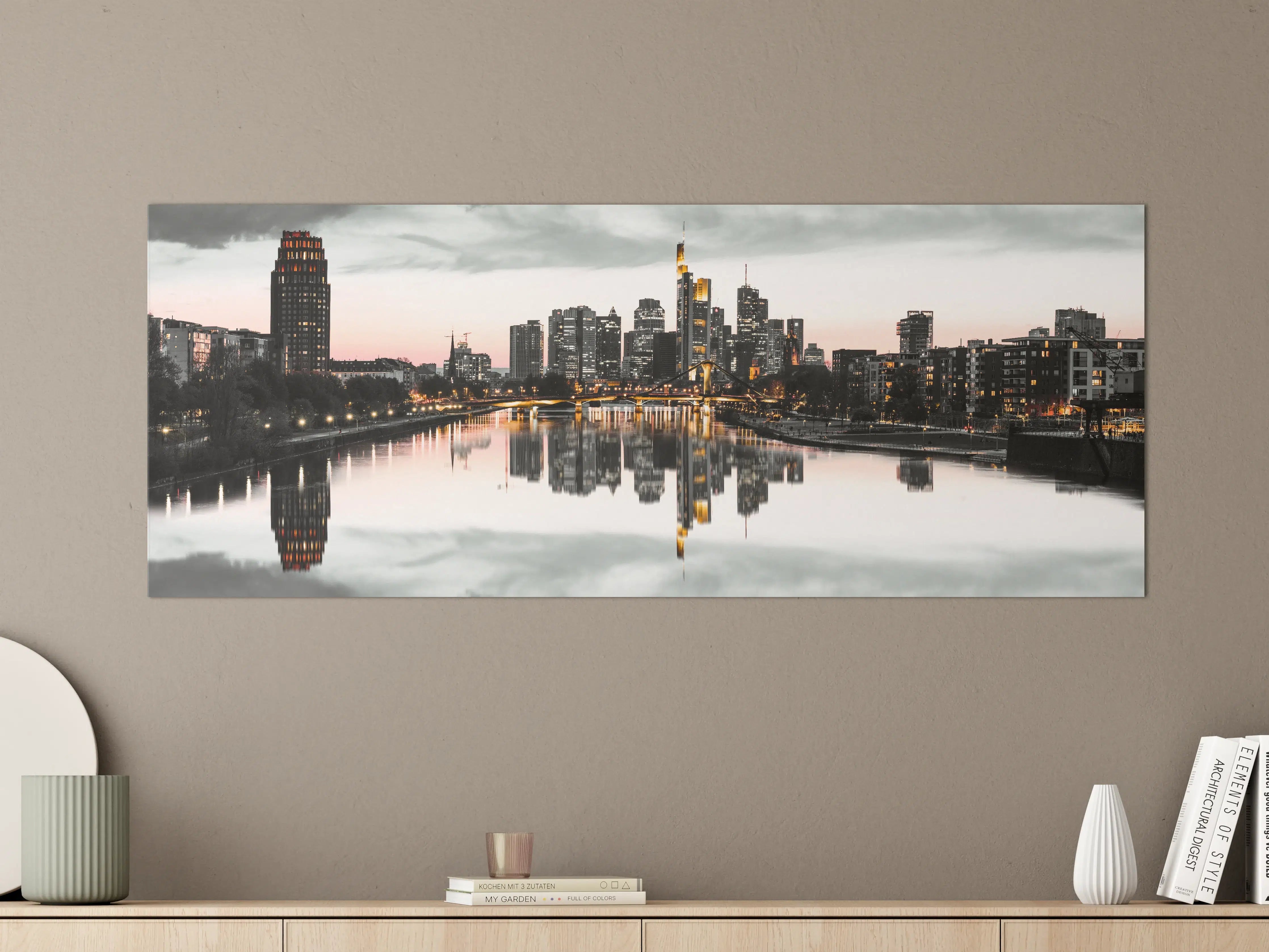 Große Wandbilder - Frankfur Skyline Black & White