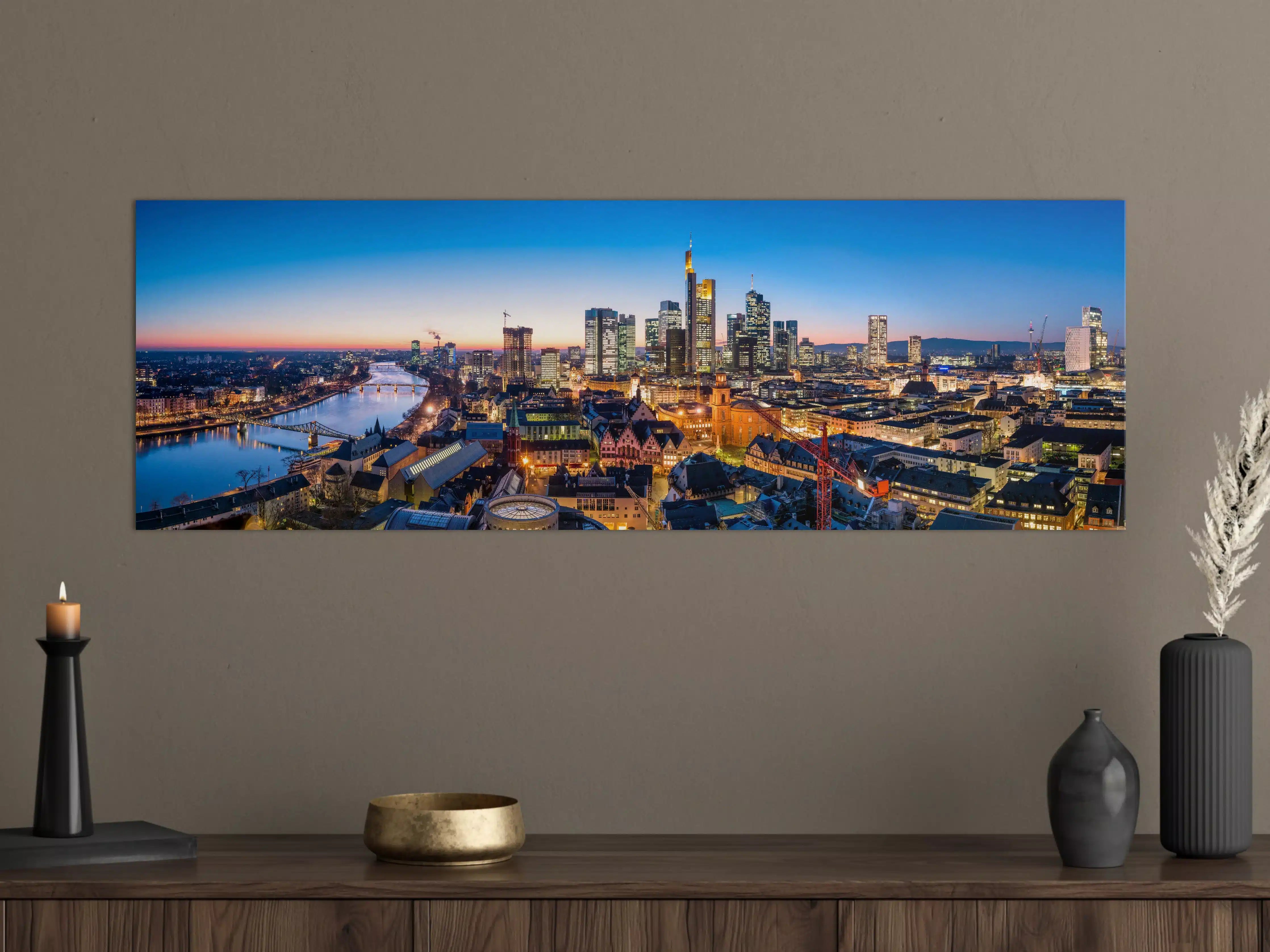 Große Wandbilder - Frankfurt Skyline Dämmerung 2