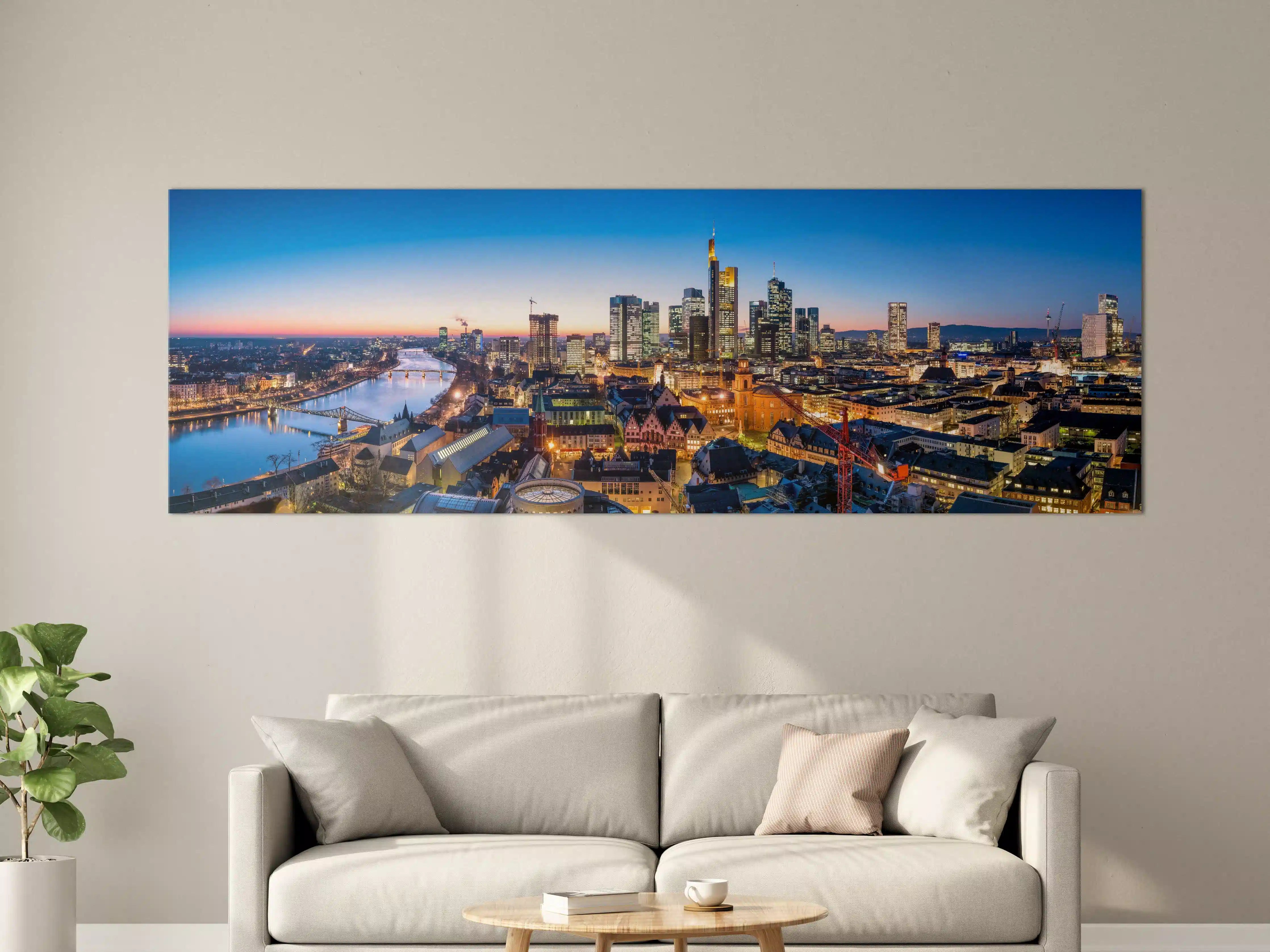 Große Wandbilder - Frankfurt Skyline Dämmerung 2