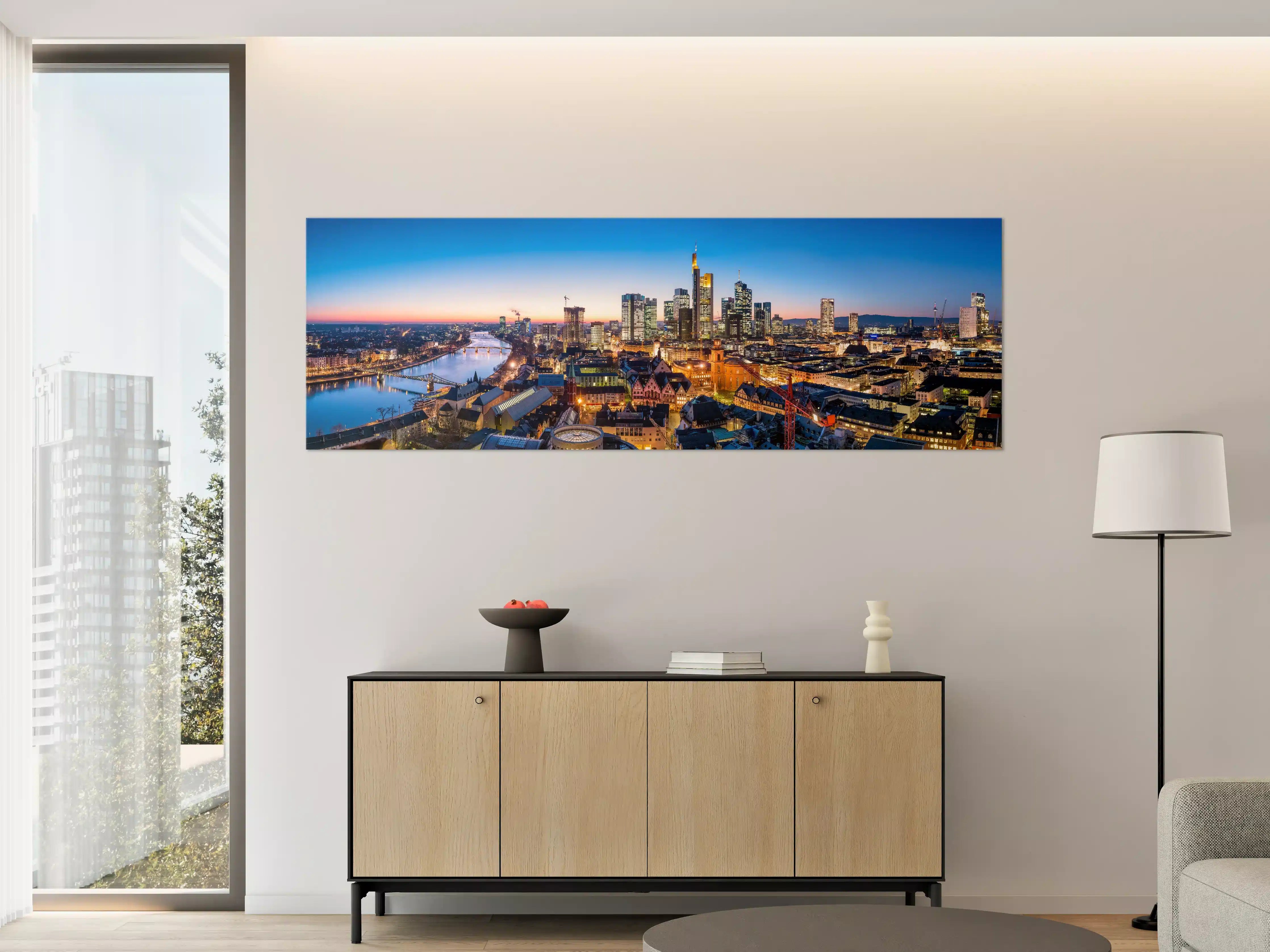Große Wandbilder - Frankfurt Skyline Dämmerung 2