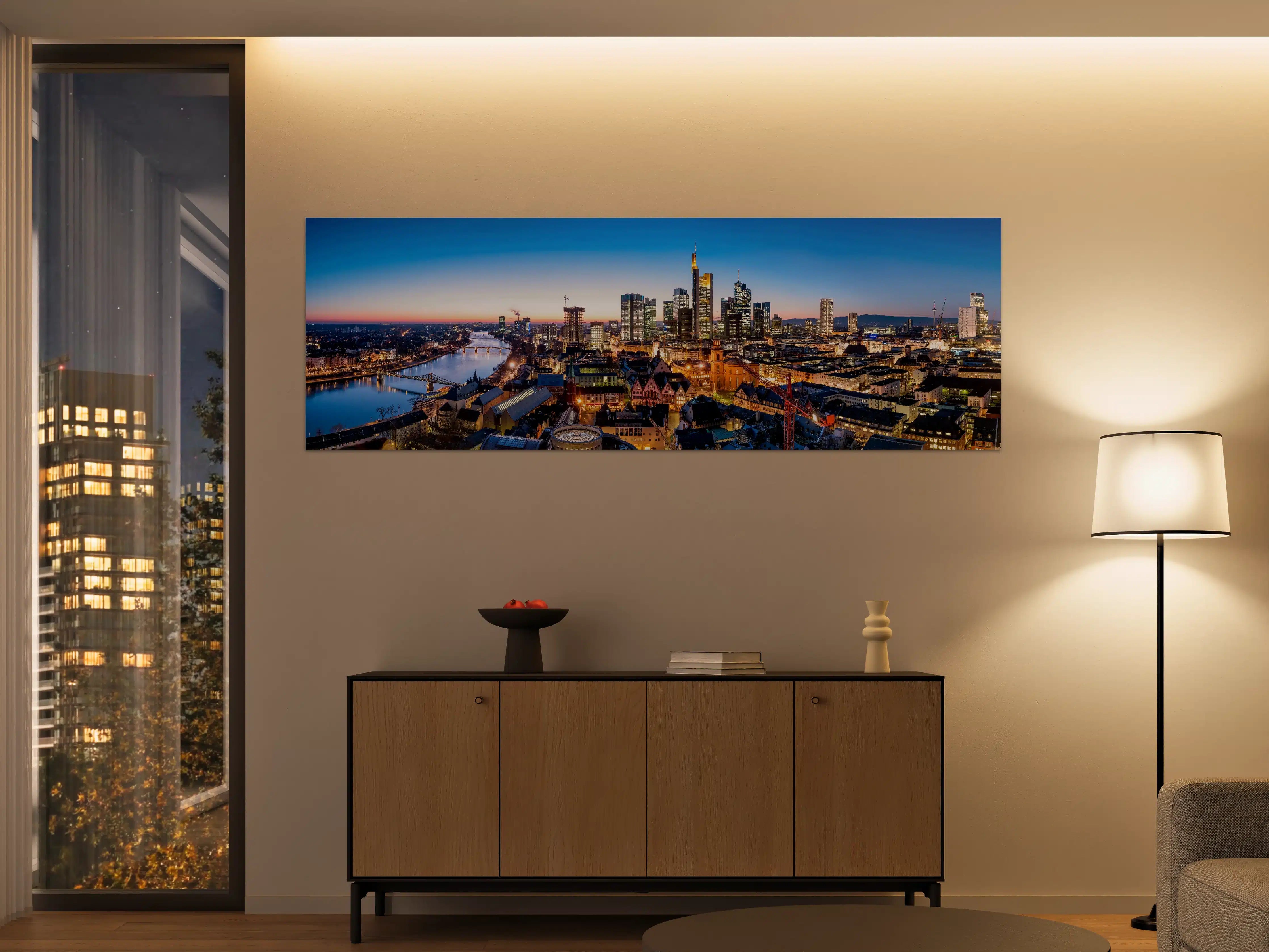 Große Wandbilder - Frankfurt Skyline Dämmerung 2