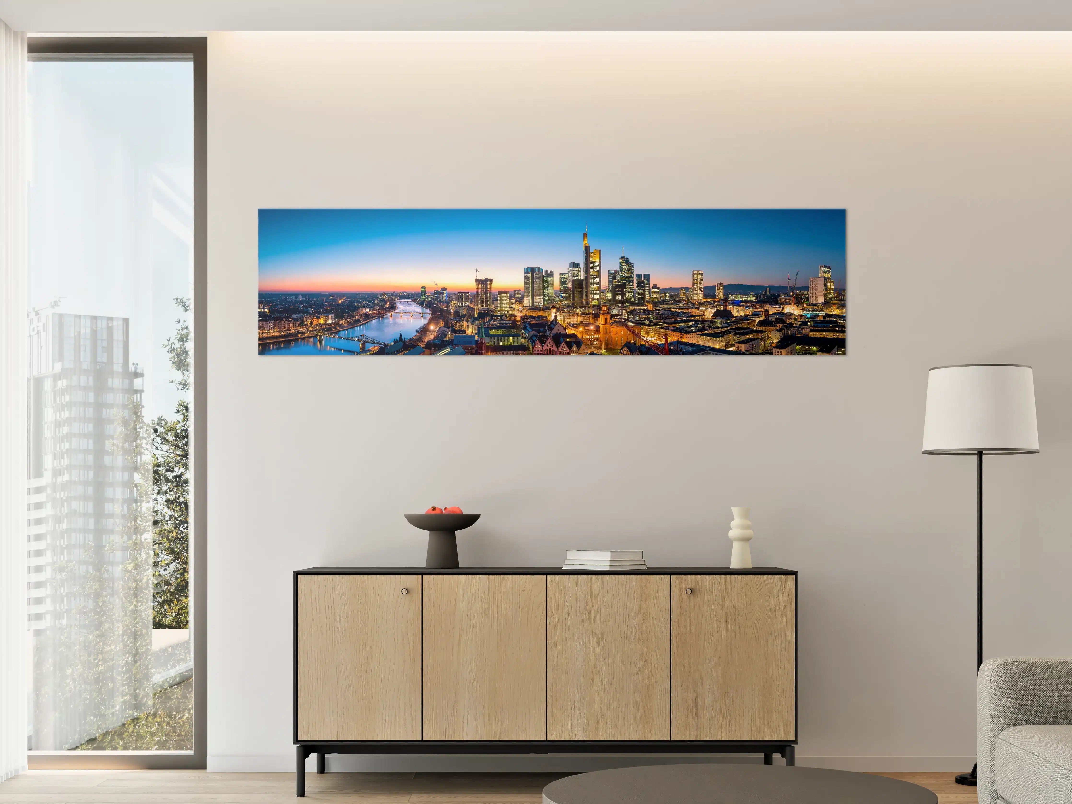 Große Wandbilder - Frankfurt Skyline Dämmerung