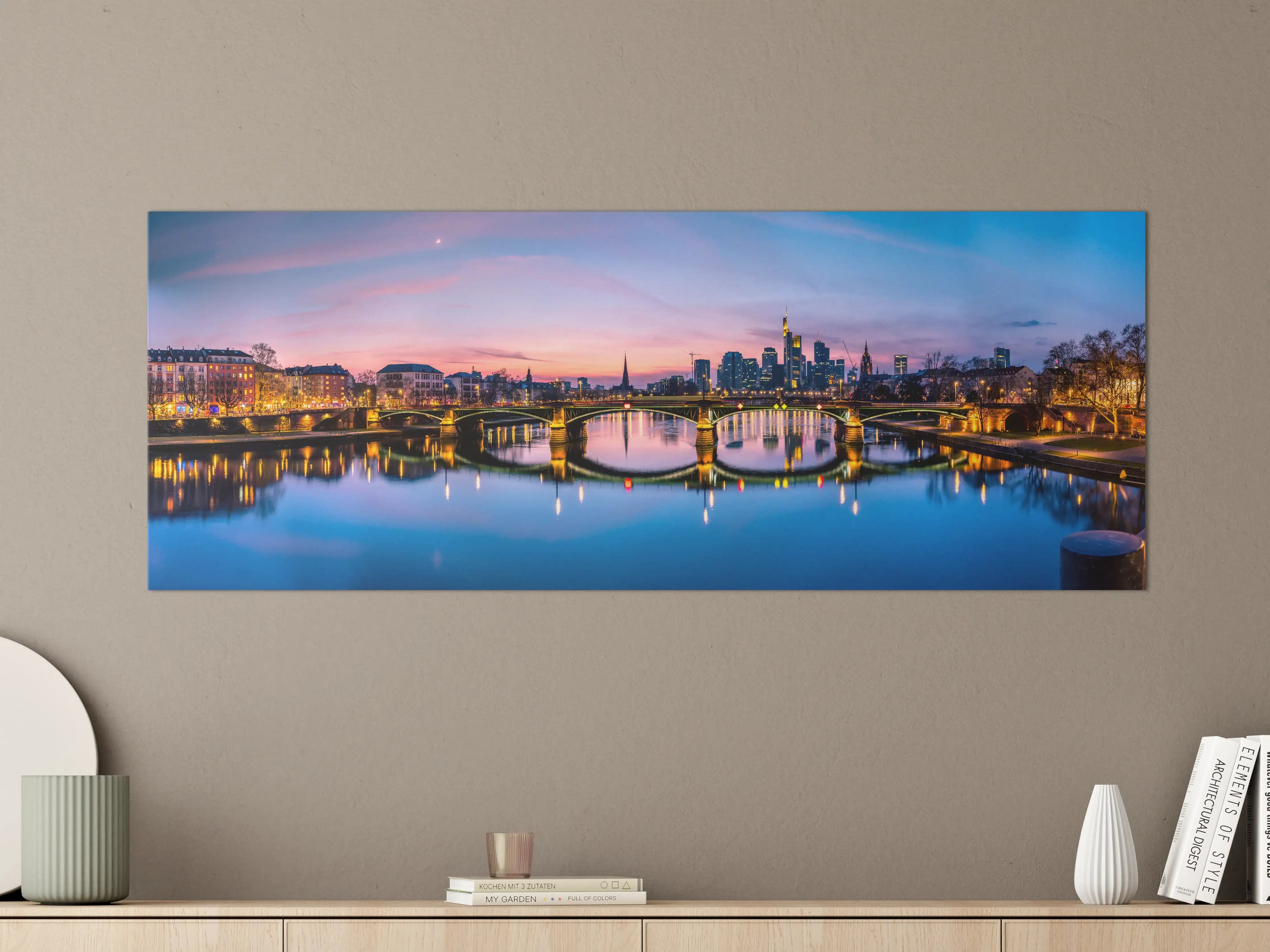 Große Wandbilder - Frankfurt Skyline Wasserspiegelung