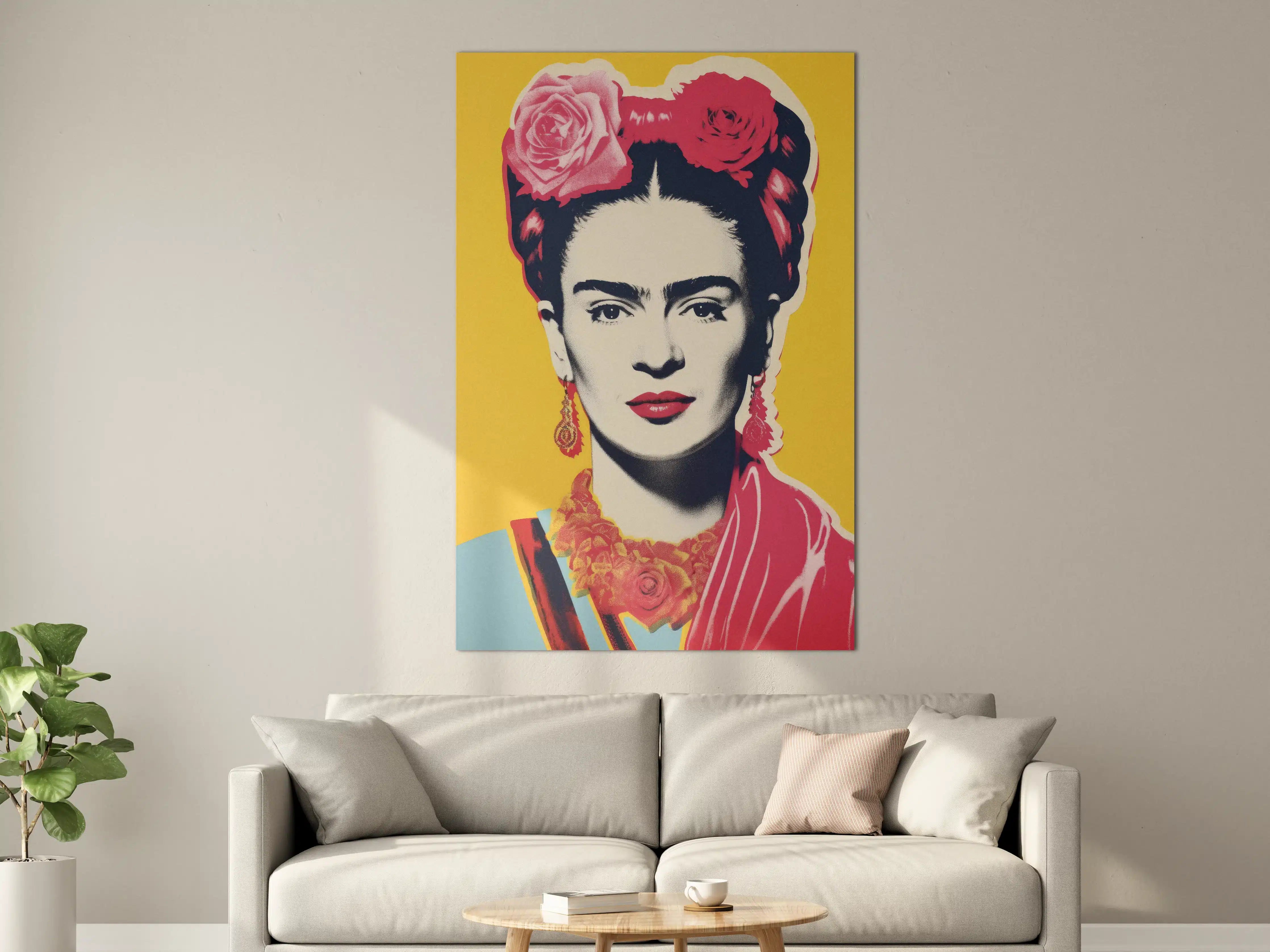 Große Wandbilder - Frida Kahlo Essenz in lebendigen Farben