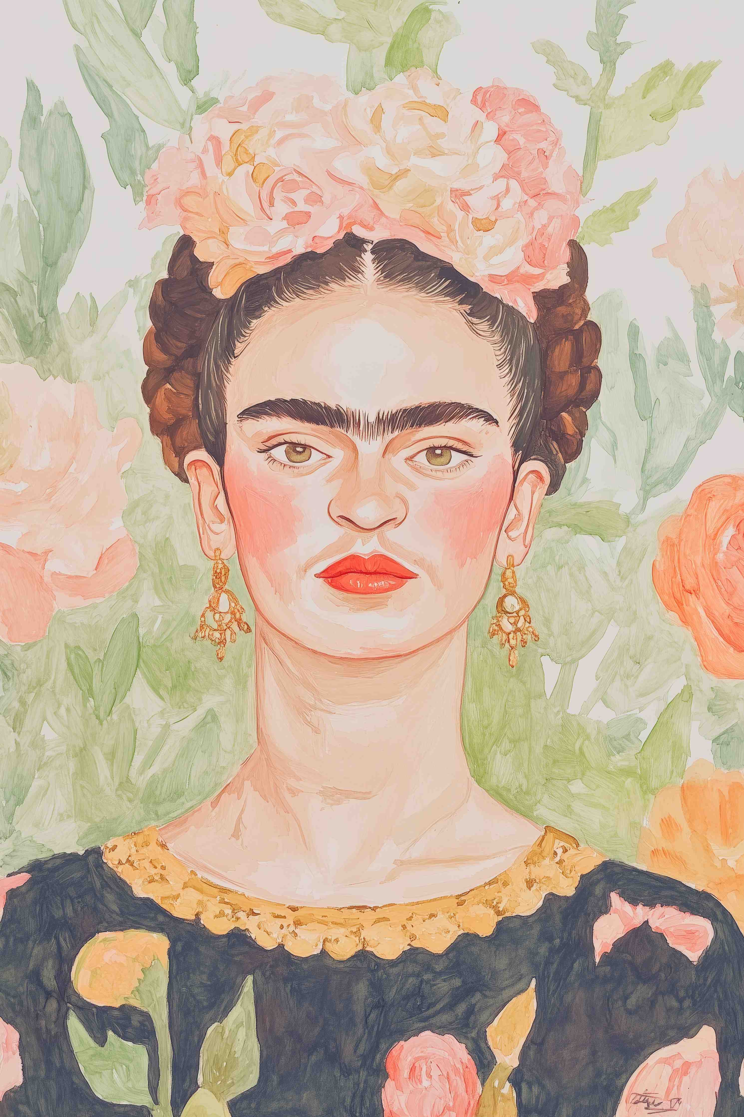Große Wandbilder-Frida Kahlo: Graue Inspirationen