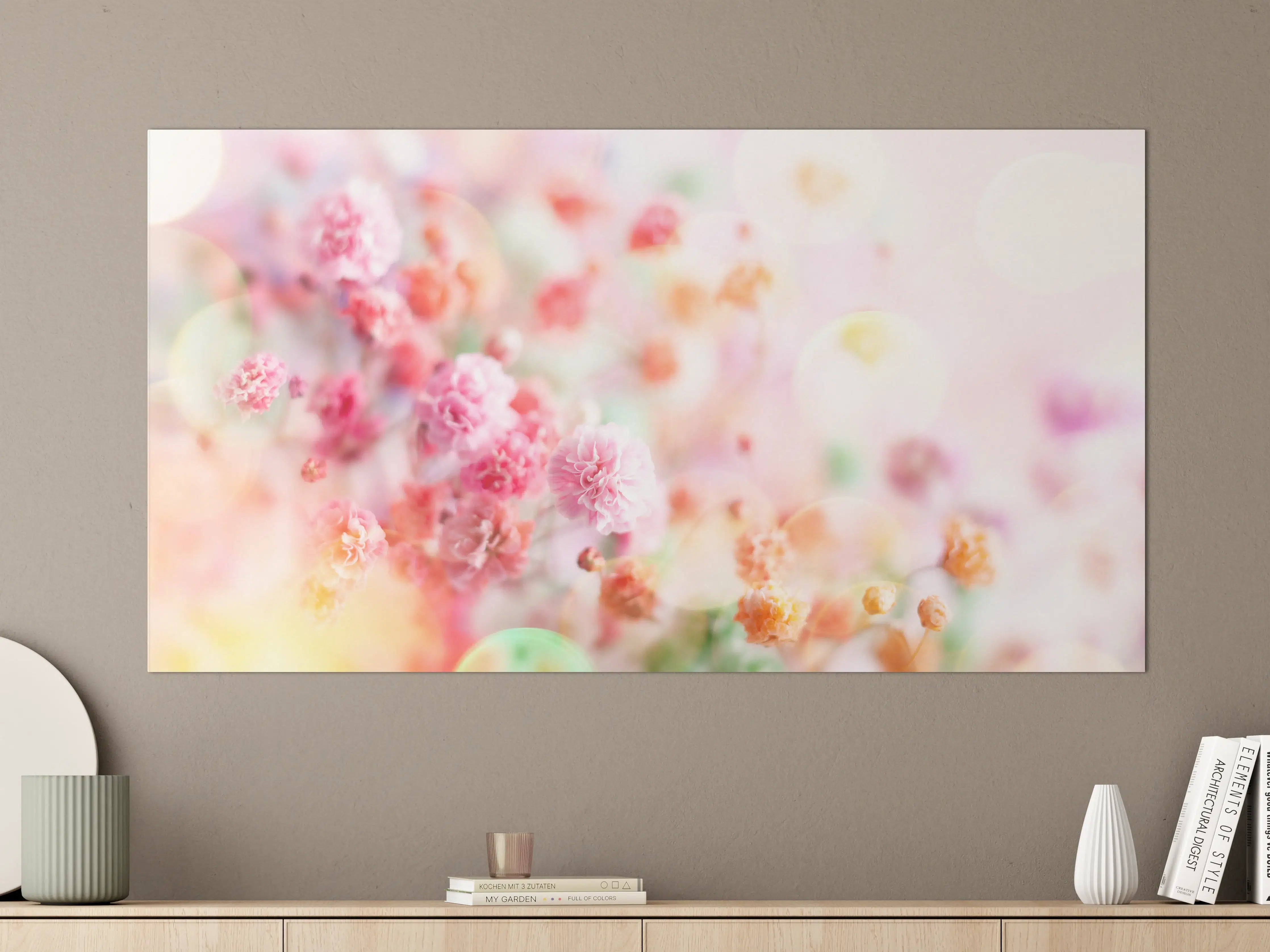 Große Wandbilder - Frische rosa Frühlingsblumen