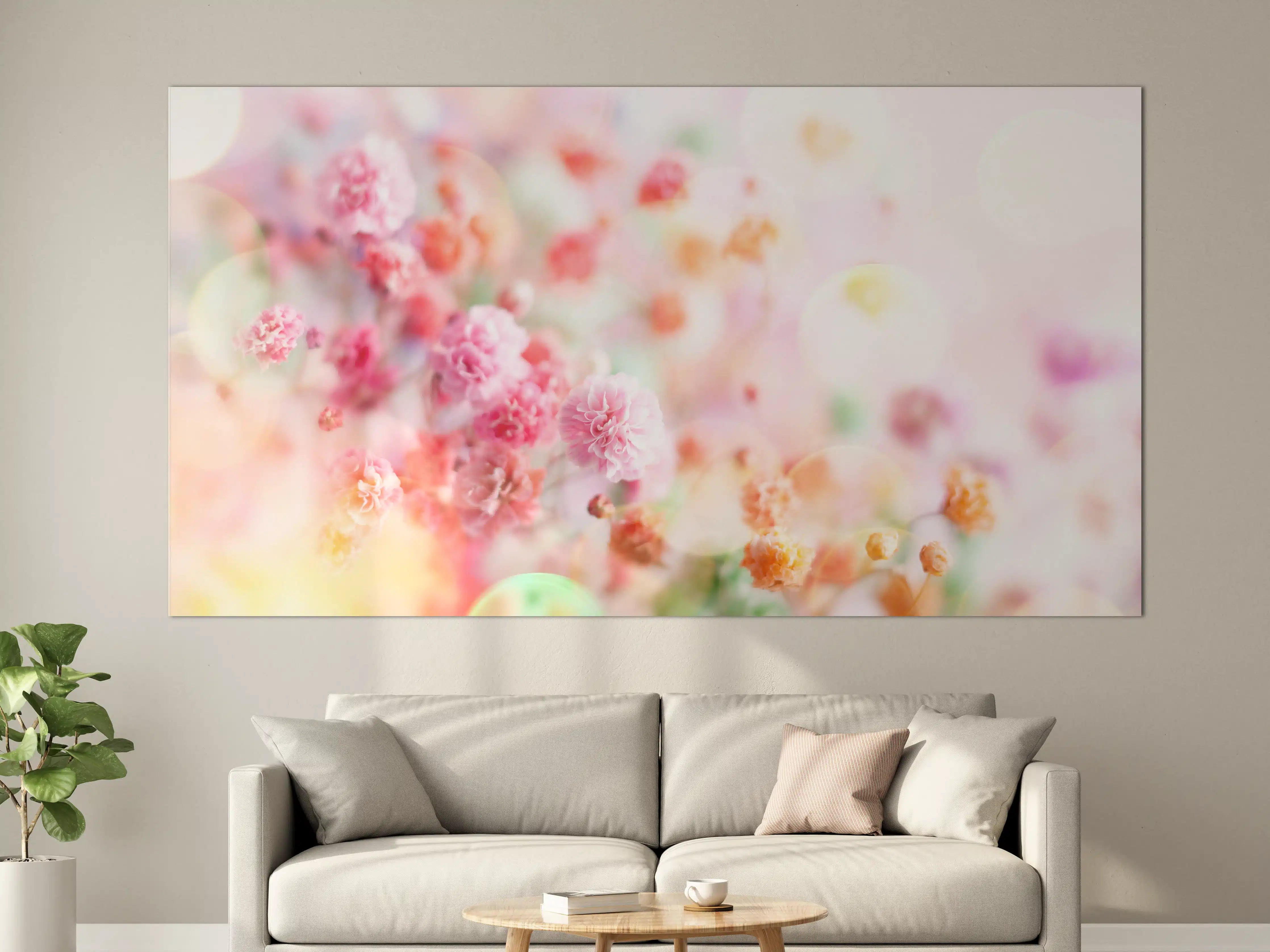 Große Wandbilder - Frische rosa Frühlingsblumen
