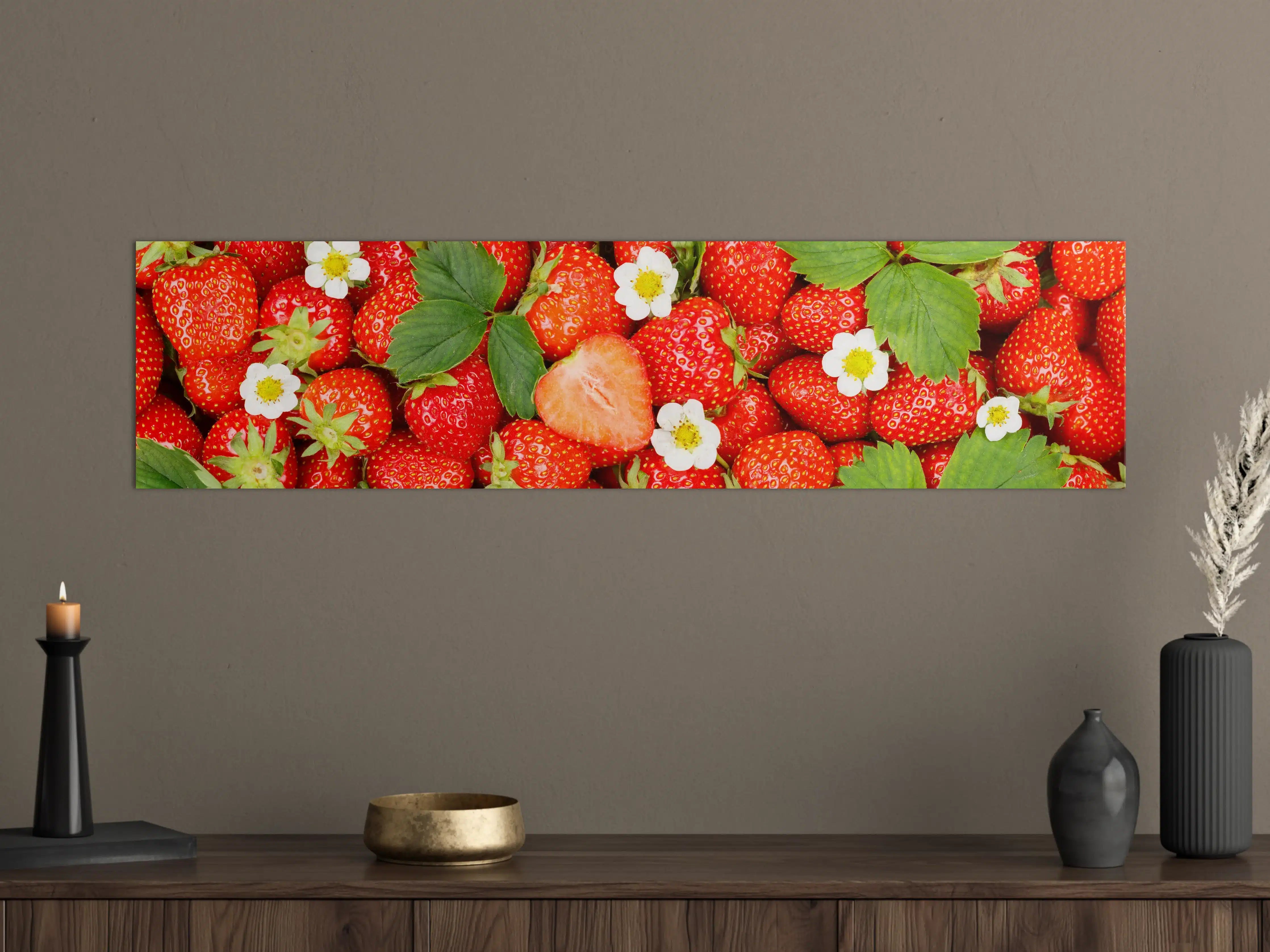 Große Wandbilder - Frische rote Erdbeeren