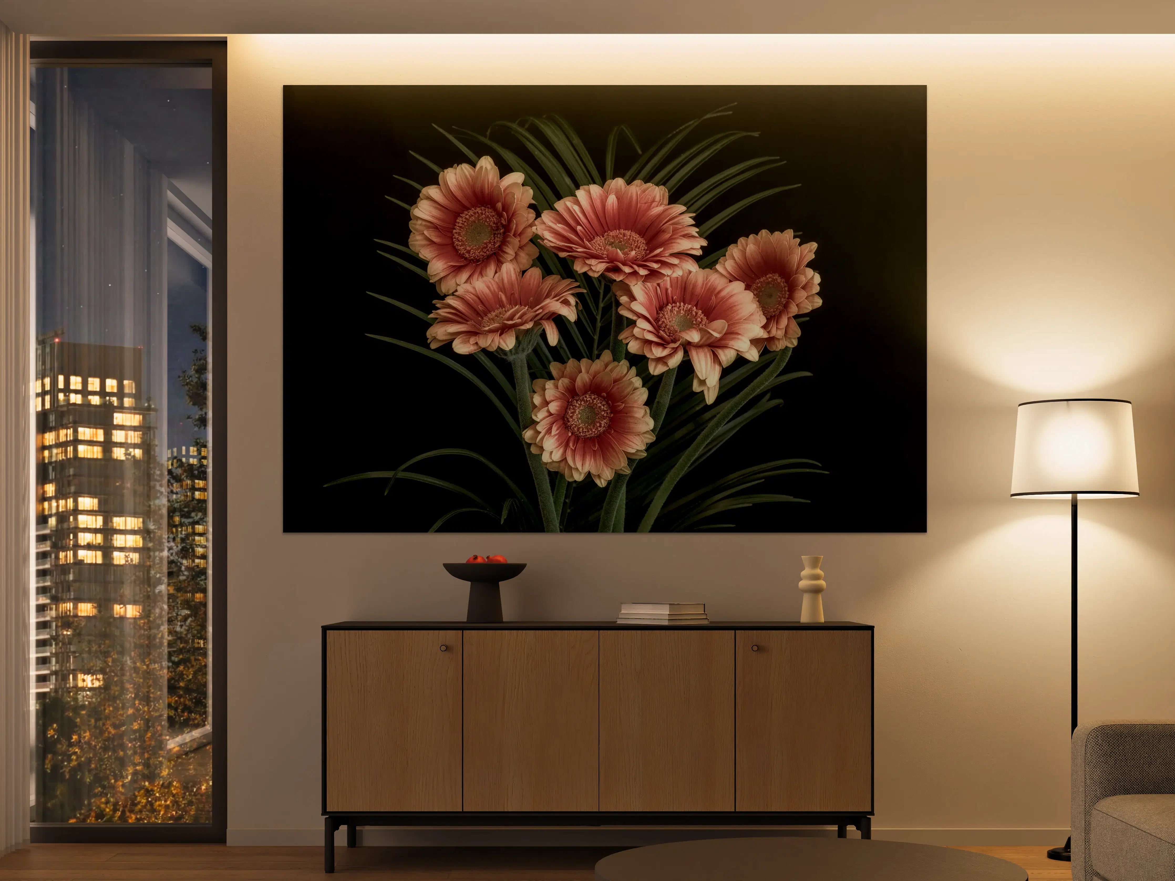 Große Wandbilder - Frischer Blumenstrauß Stillleben