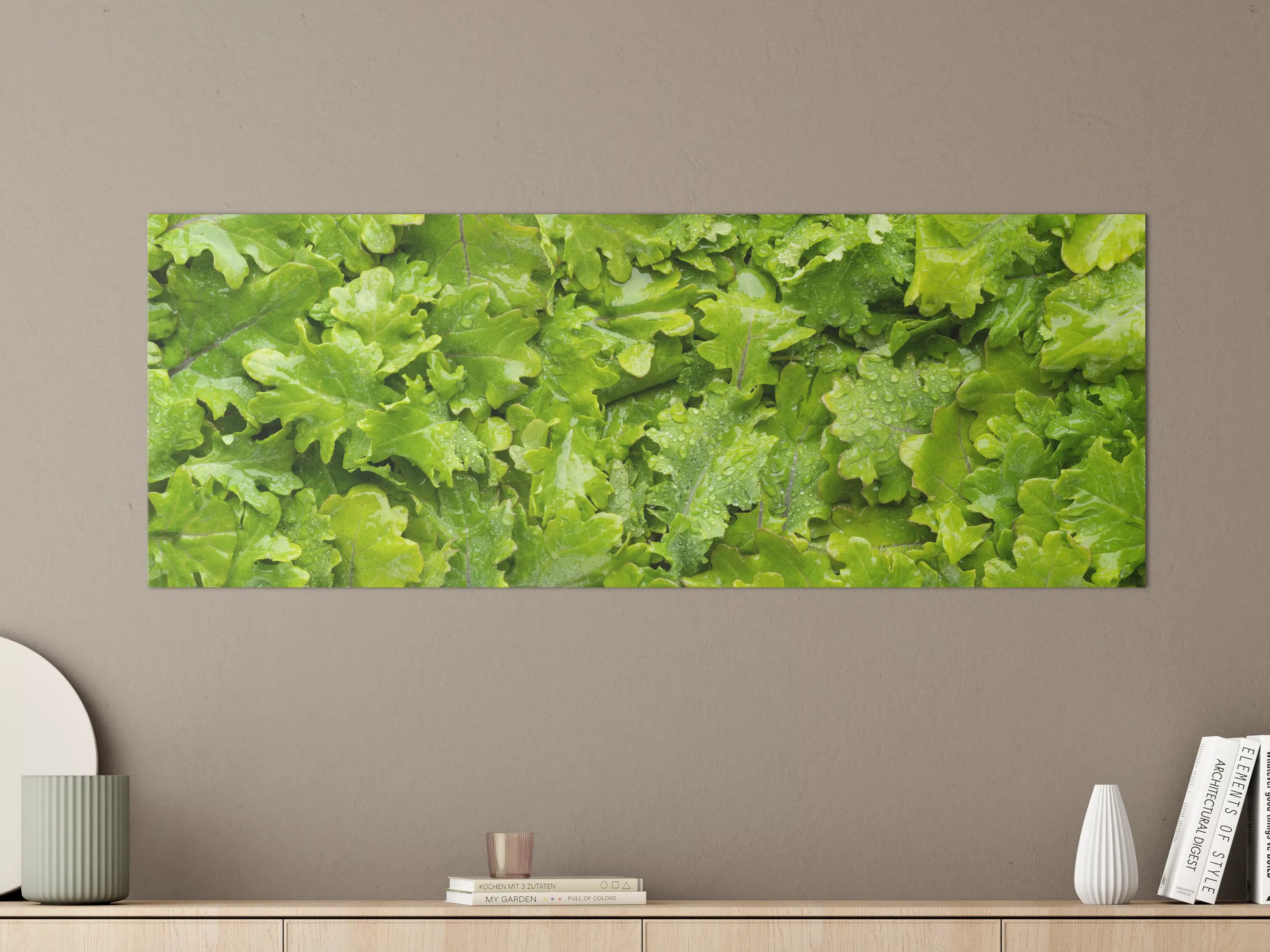Große Wandbilder - Frischer Rucola-Blätter-Hintergrund