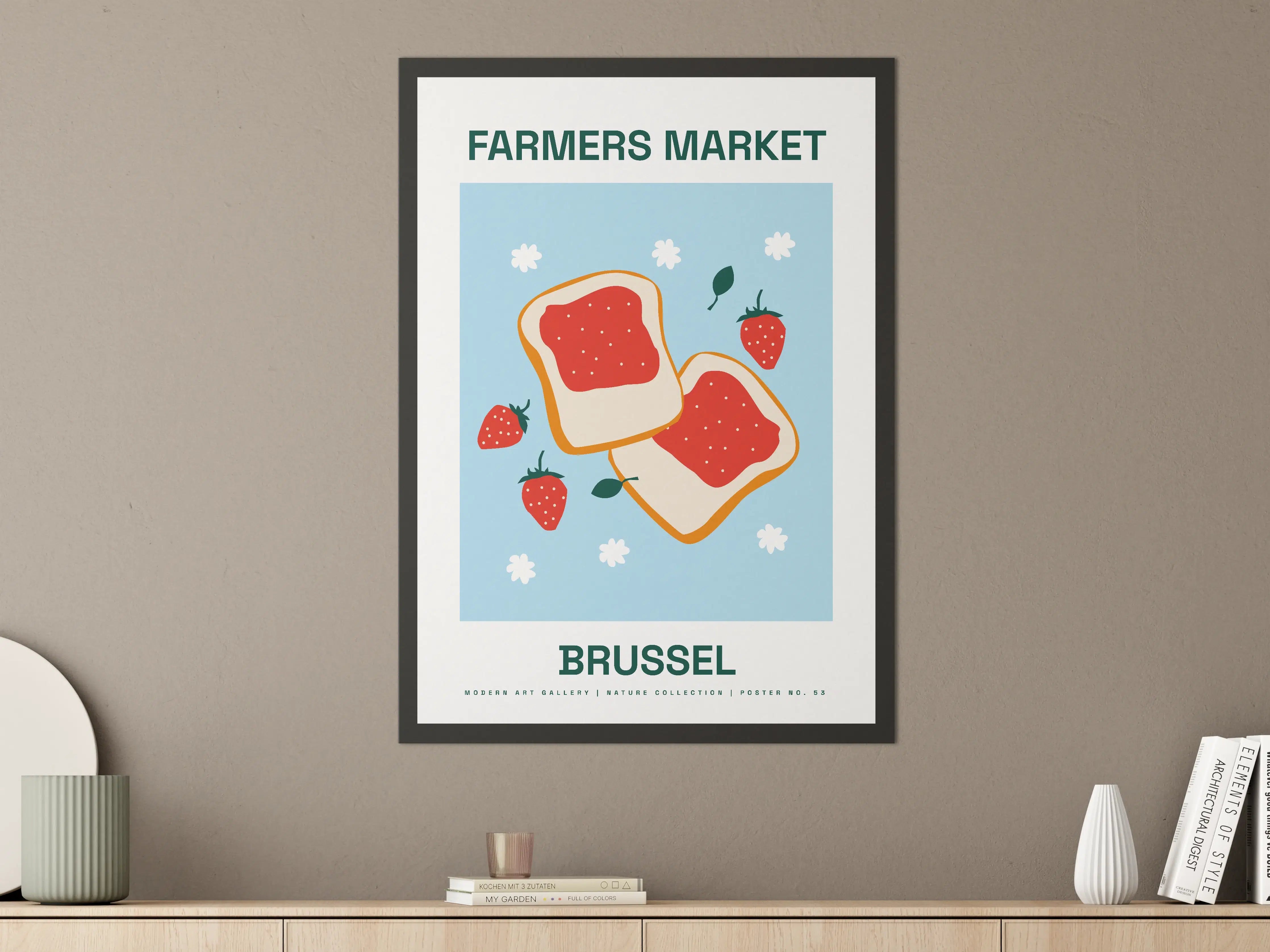 Große Wandbilder - Frisches Erdbeer-Toast-PB-Modern