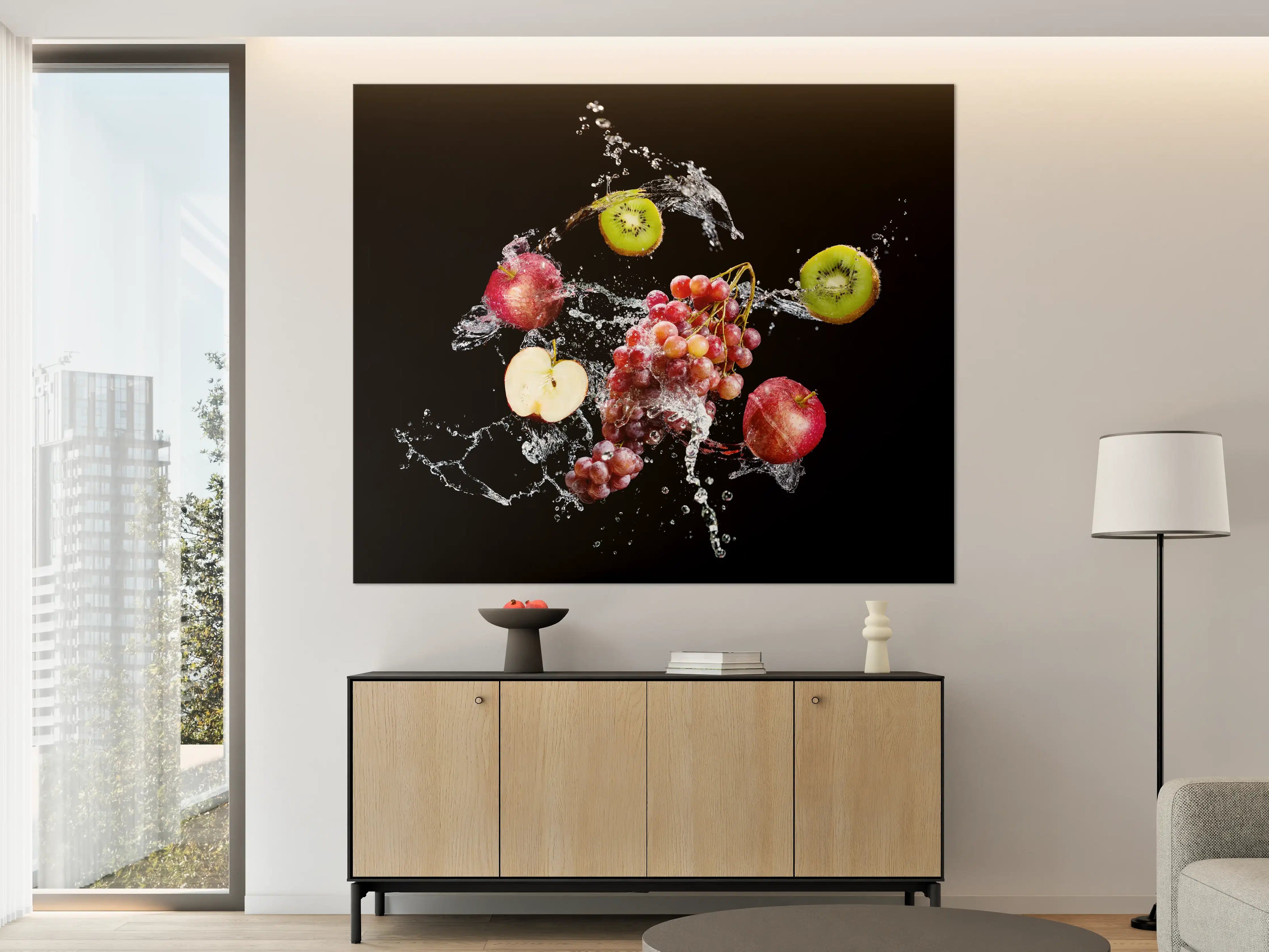 Große Wandbilder - Frucht-Explosion Wasser-Splash