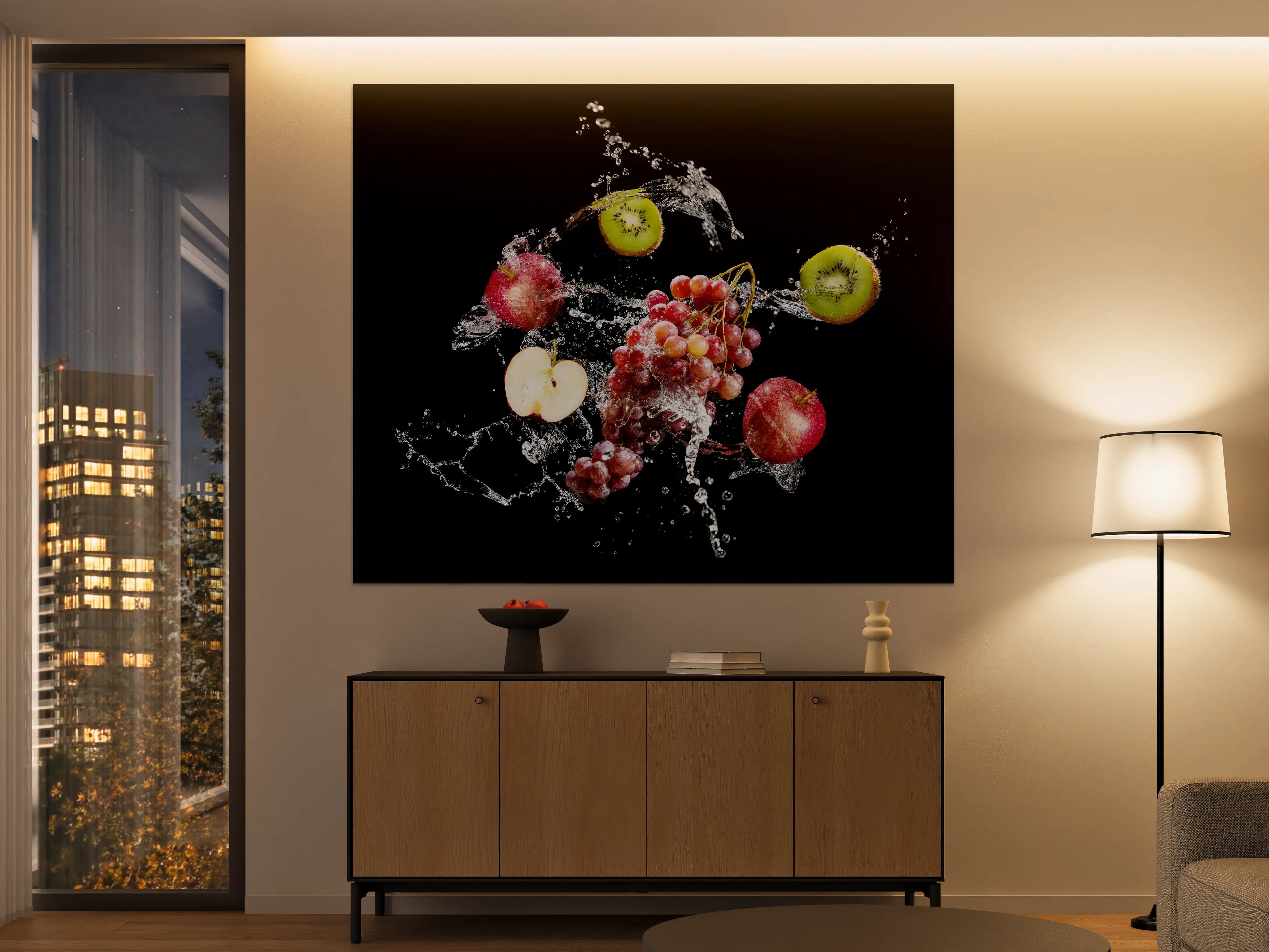 Große Wandbilder - Frucht-Explosion Wasser-Splash