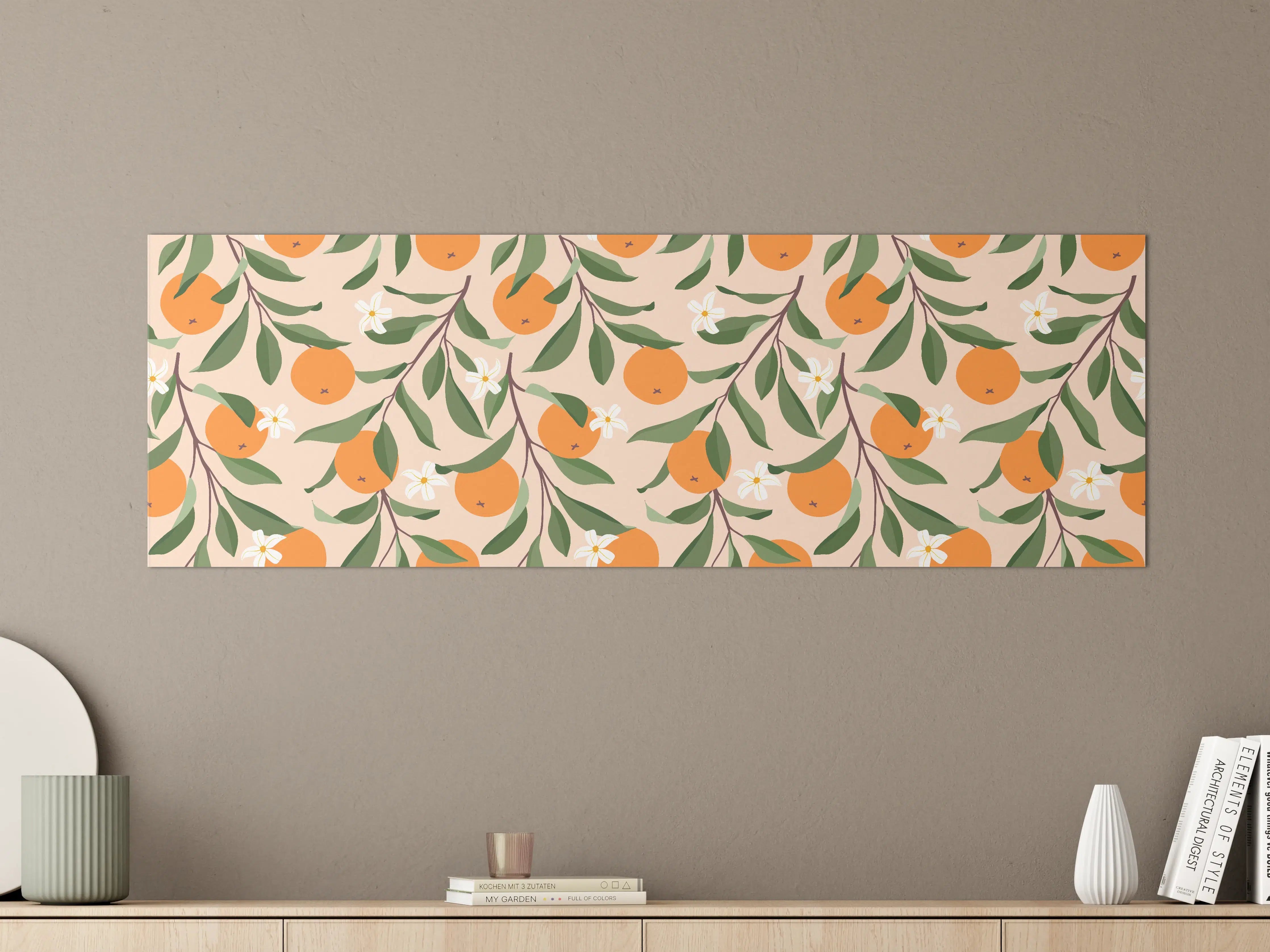 Große Wandbilder - Fruchtiges Citrus-Orange Design