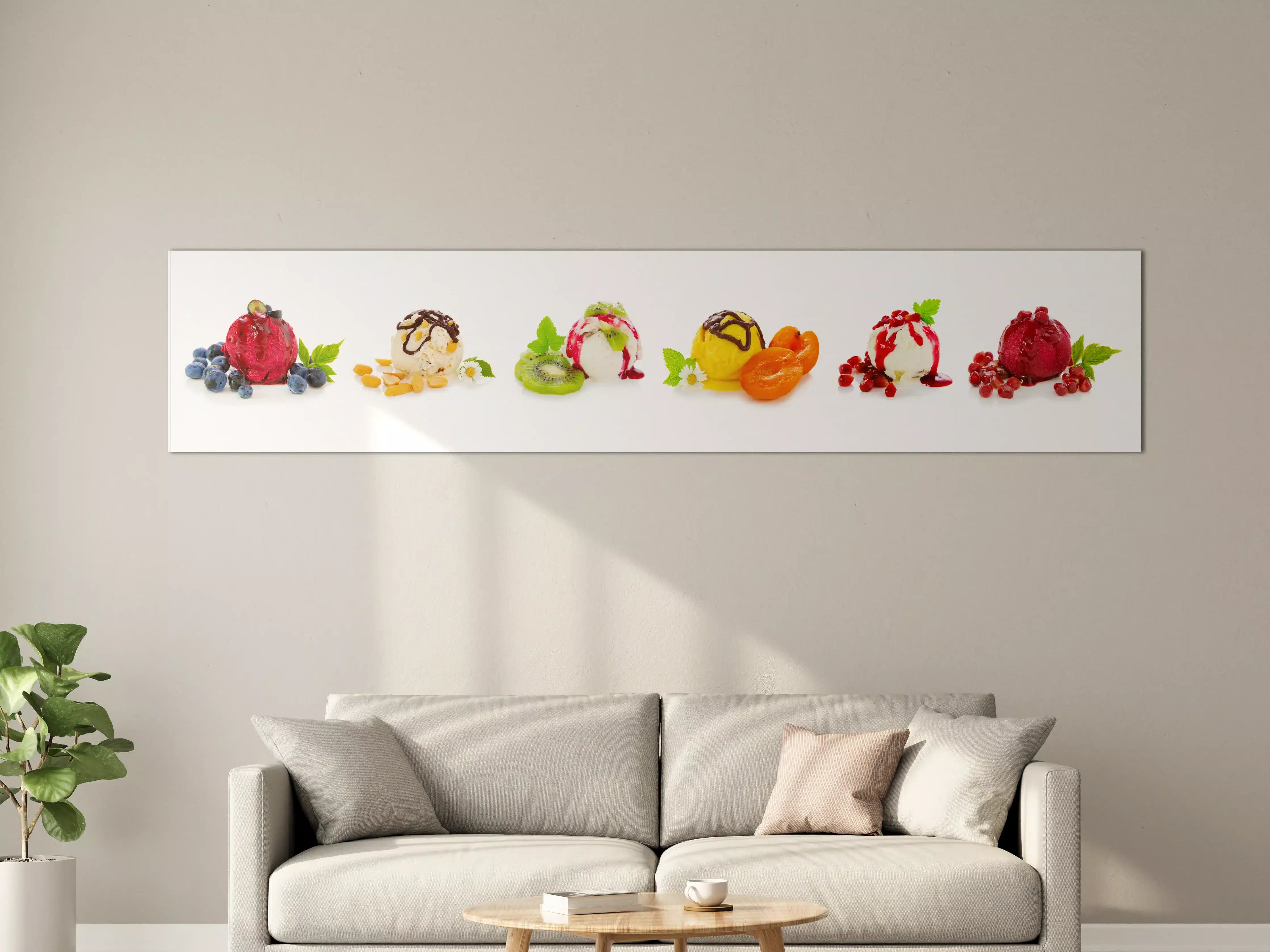 Große Wandbilder - Fruchtiges Eisparadies mit Beeren und Früchten