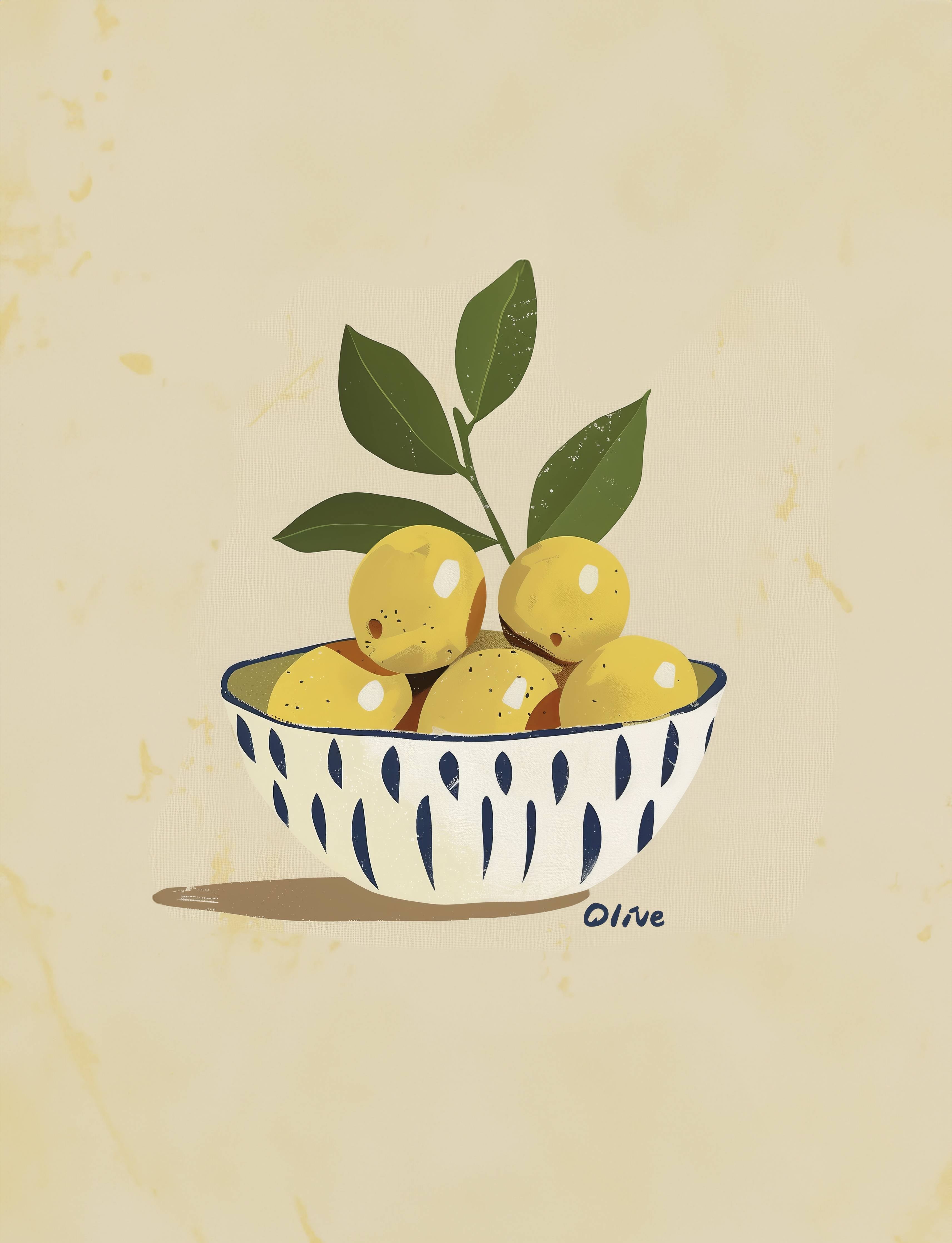 Große Wandbilder-Früchte in moderner Illustration