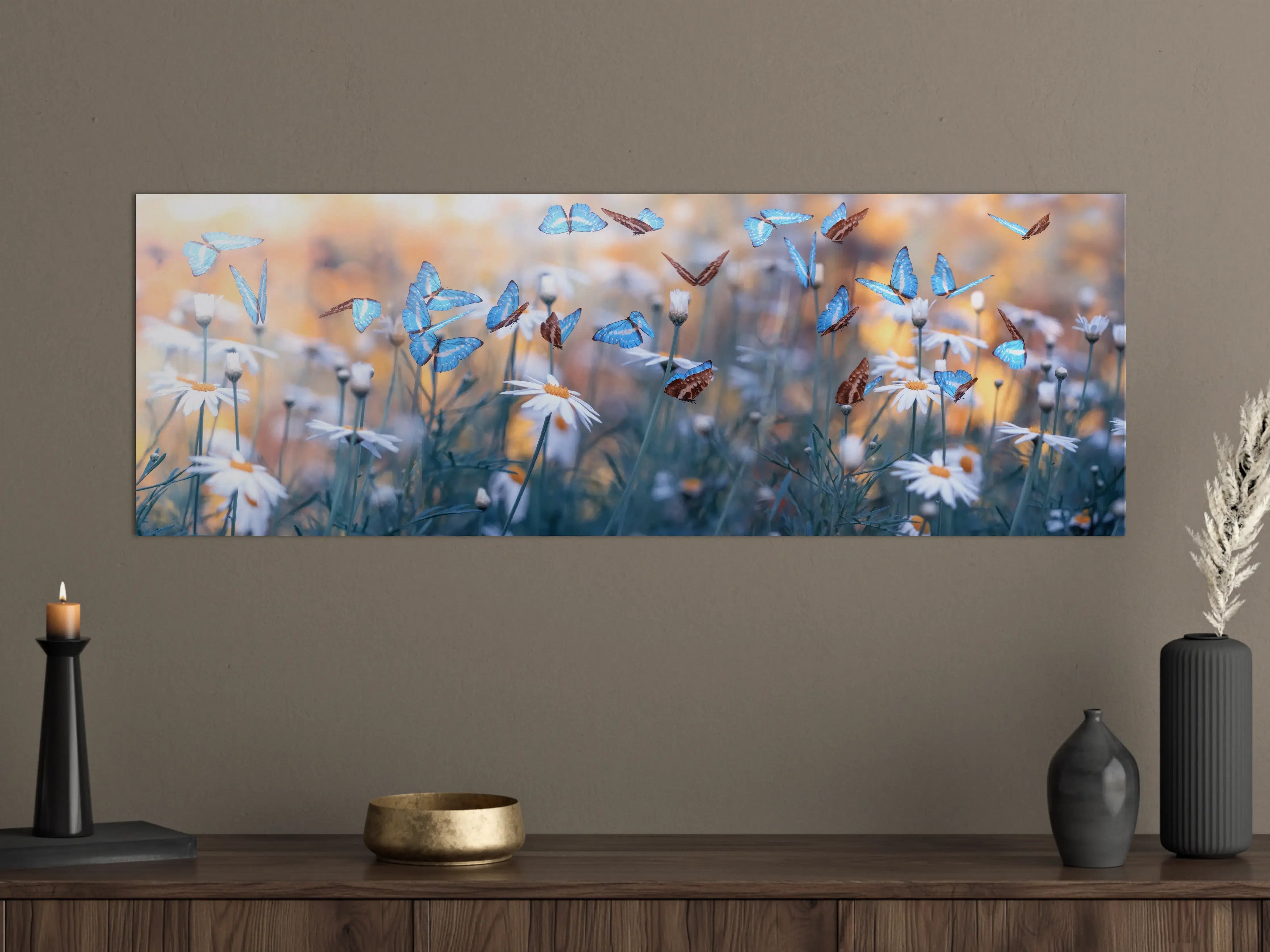 Große Wandbilder - Frühling Naturlandschaft mit wilden Blumen