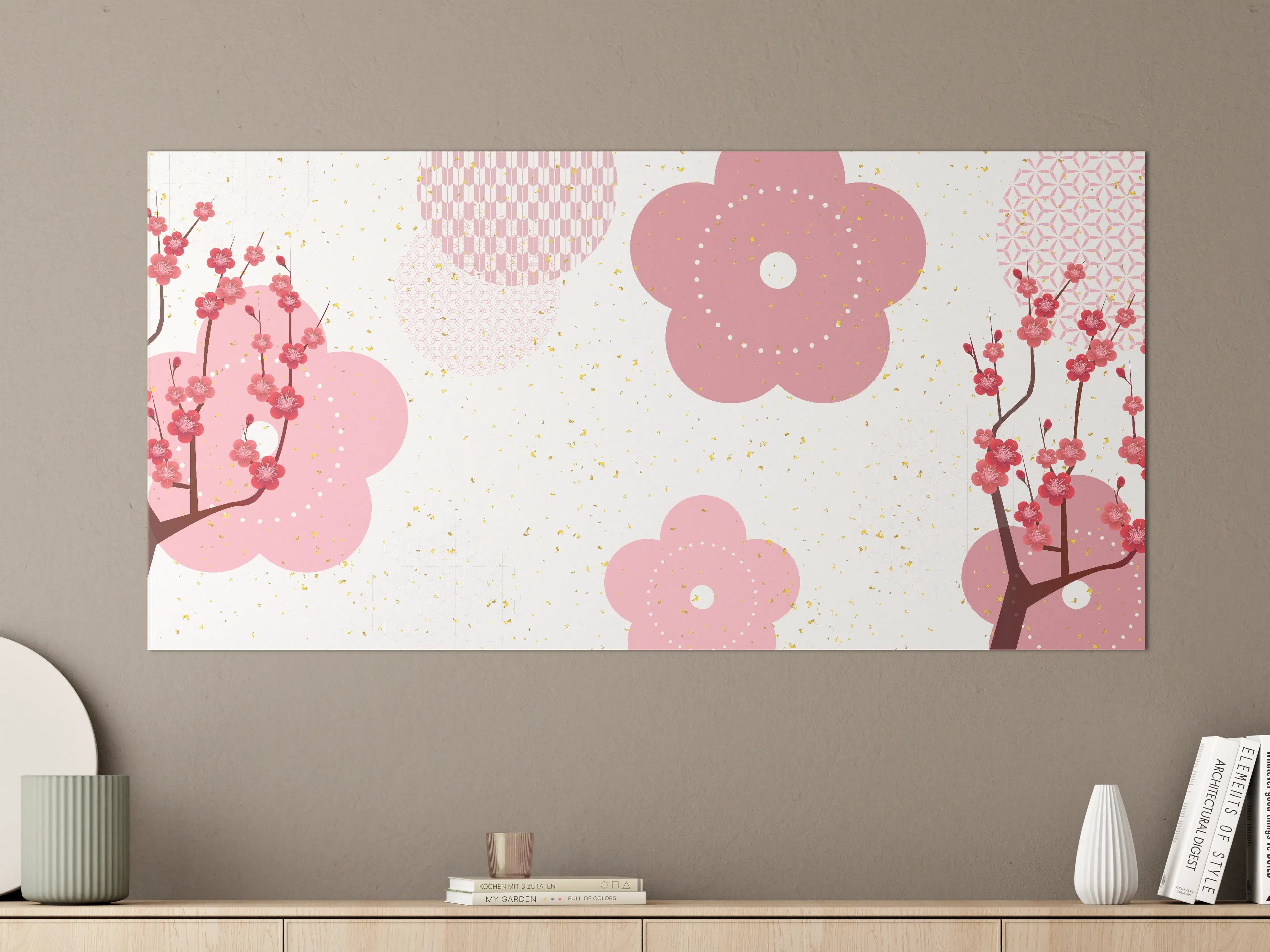 Große Wandbilder - Frühlingshaftes Kirschblüten-Design