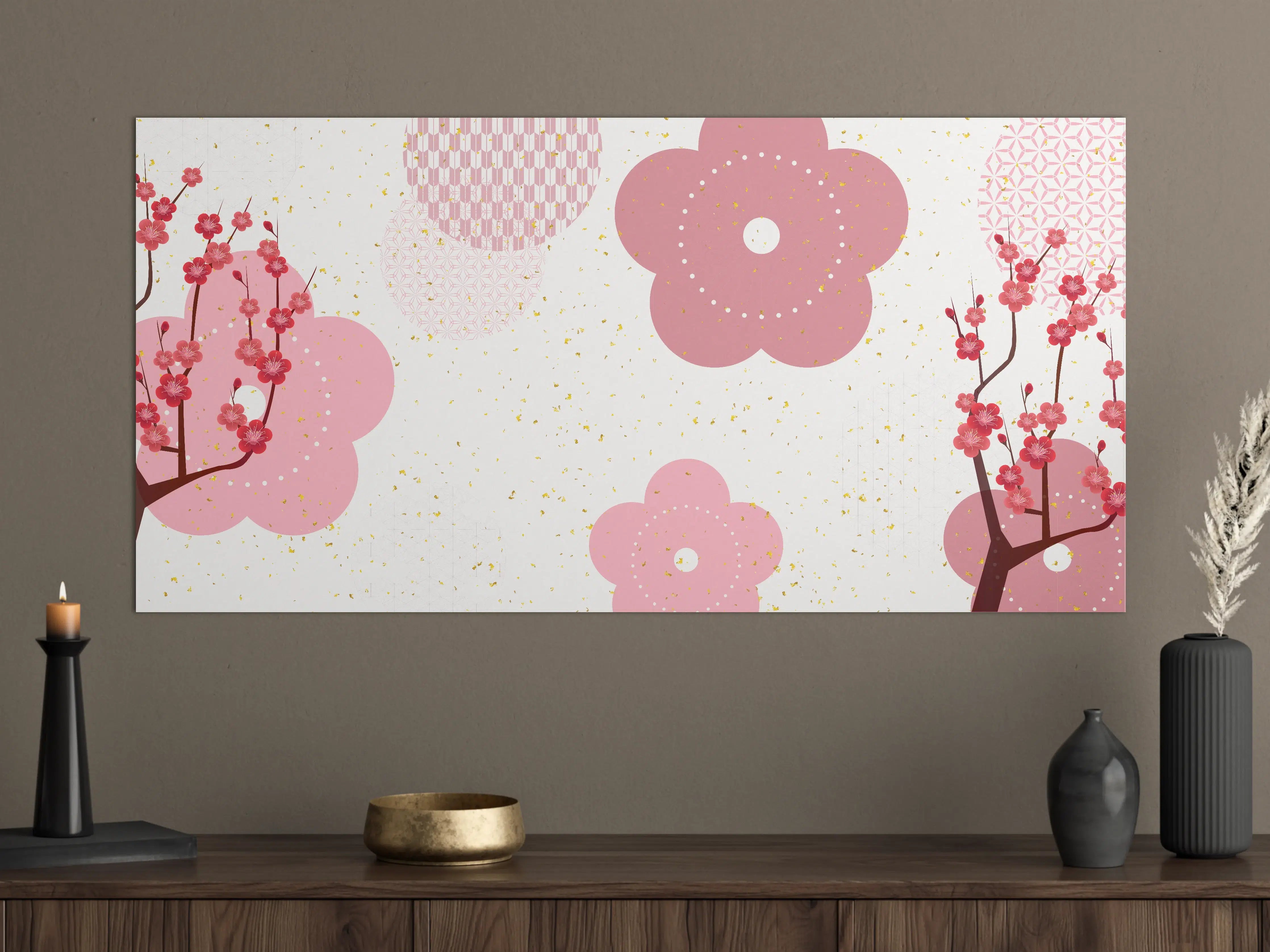 Große Wandbilder - Frühlingshaftes Kirschblüten-Design