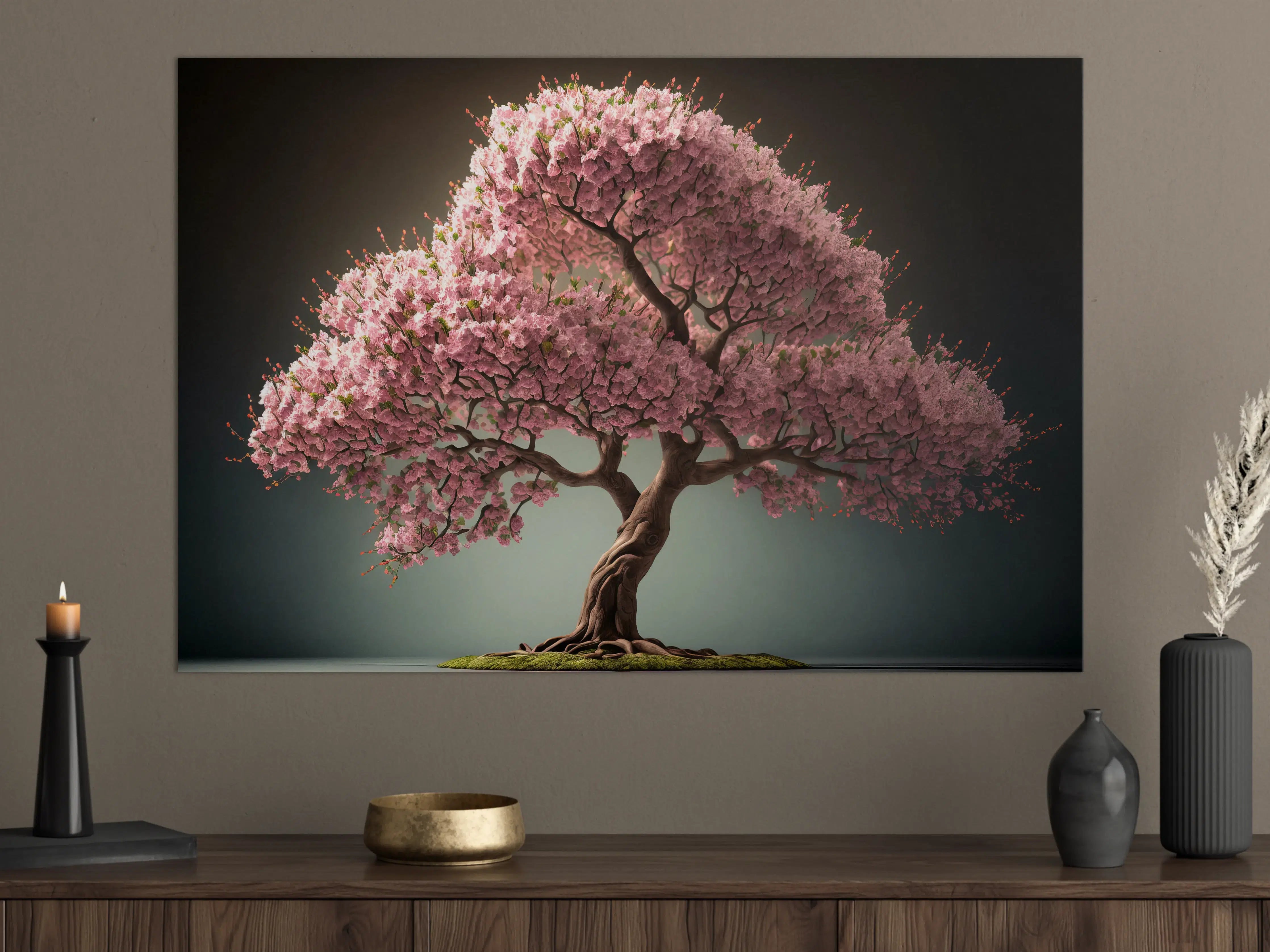 Große Wandbilder - Frühlingszeit Kirschblüte Sakura Baum - KI generiert
