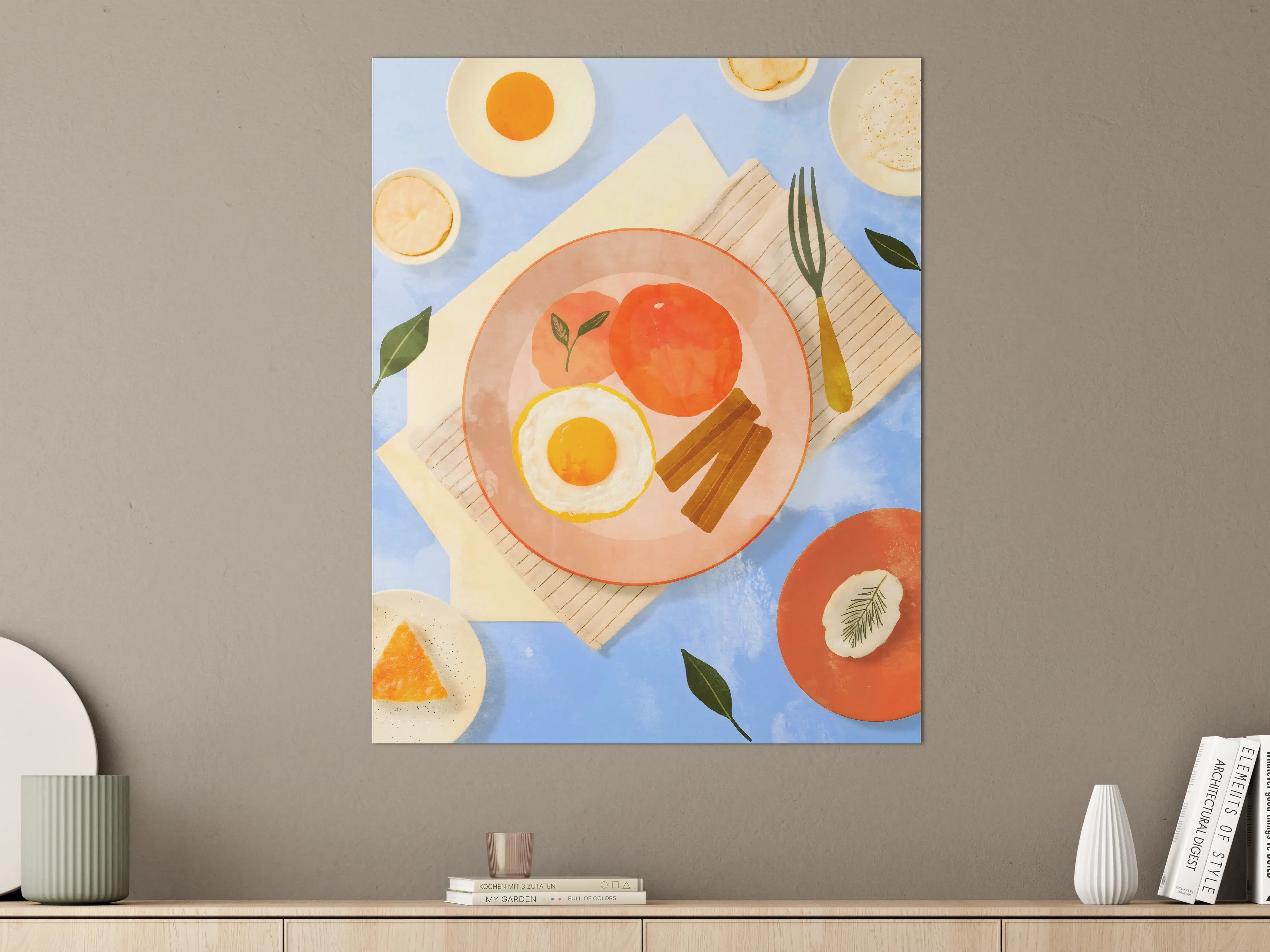 Große Wandbilder - Frühstück mit Eiern und Toast