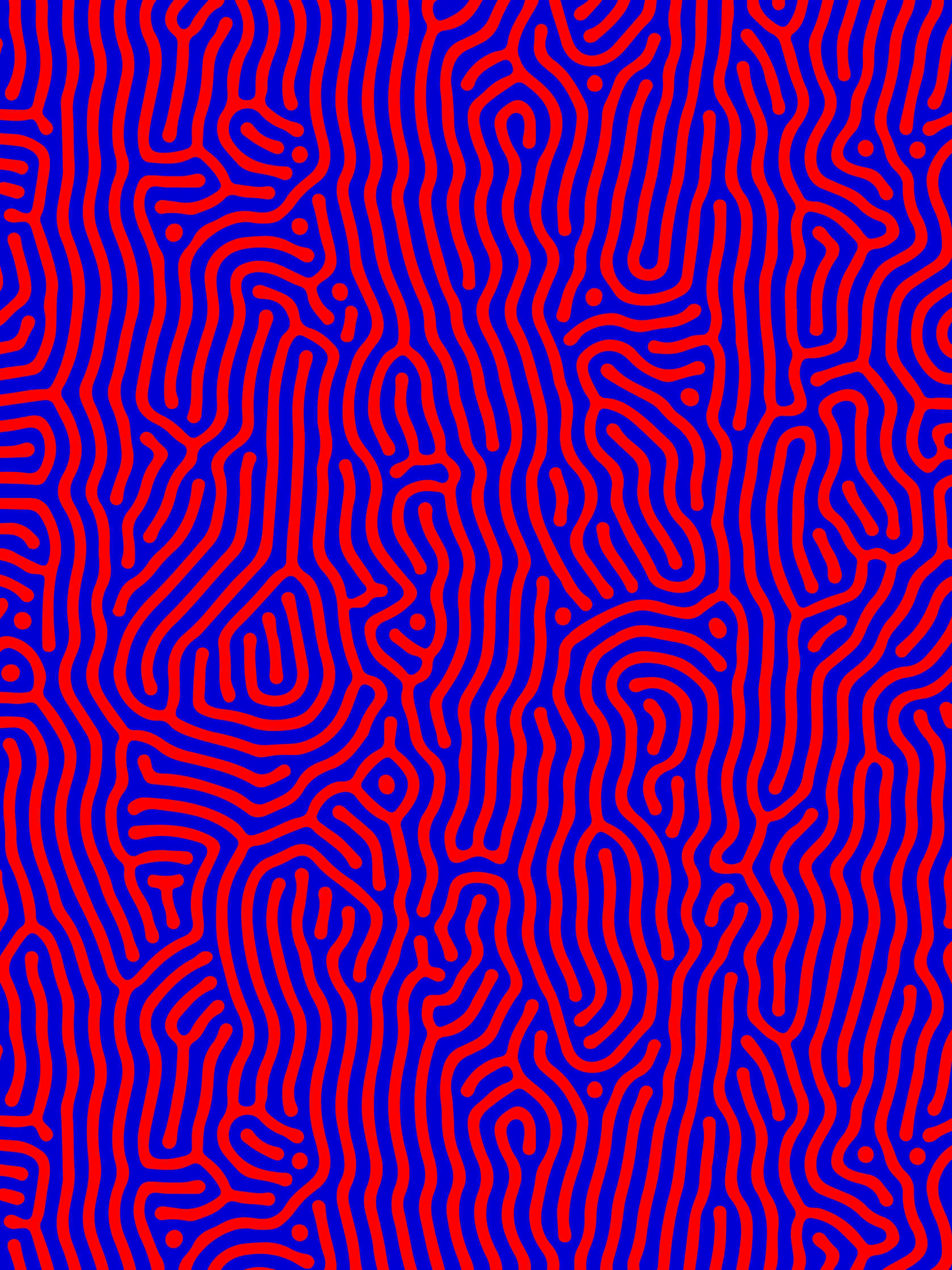 Große Wandbilder-Futuristisches Linienmuster in Blau und Rot