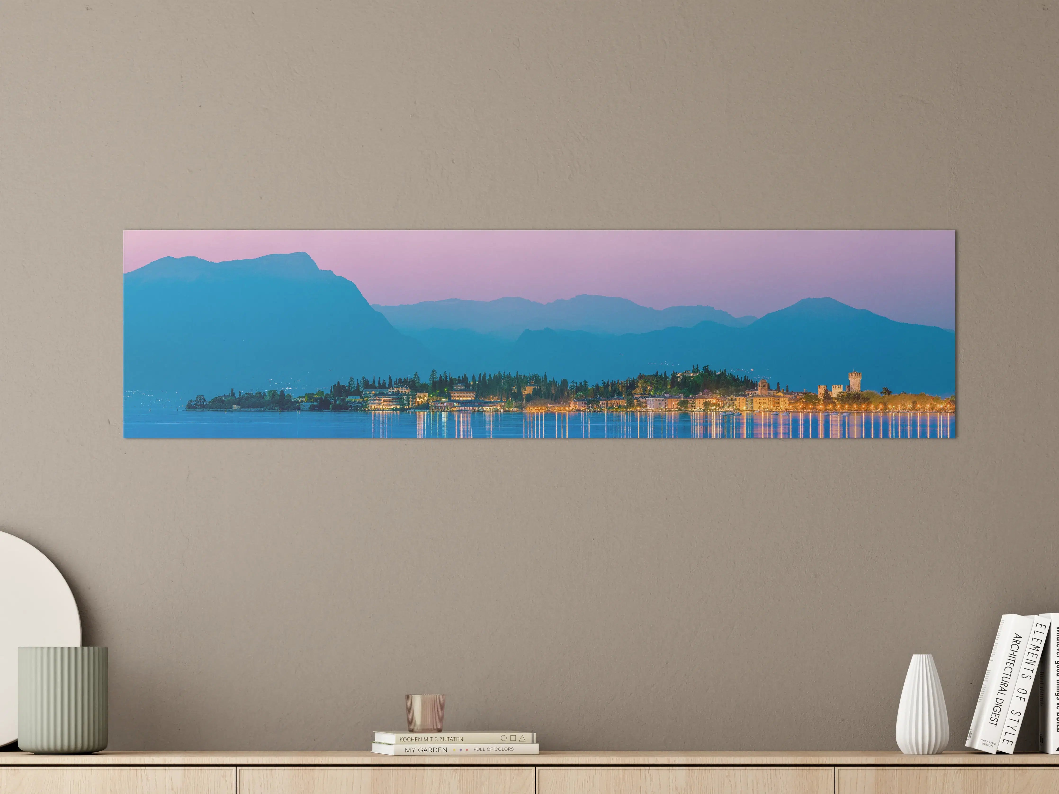 Große Wandbilder - Gardasee Abenddämmerung Panorama