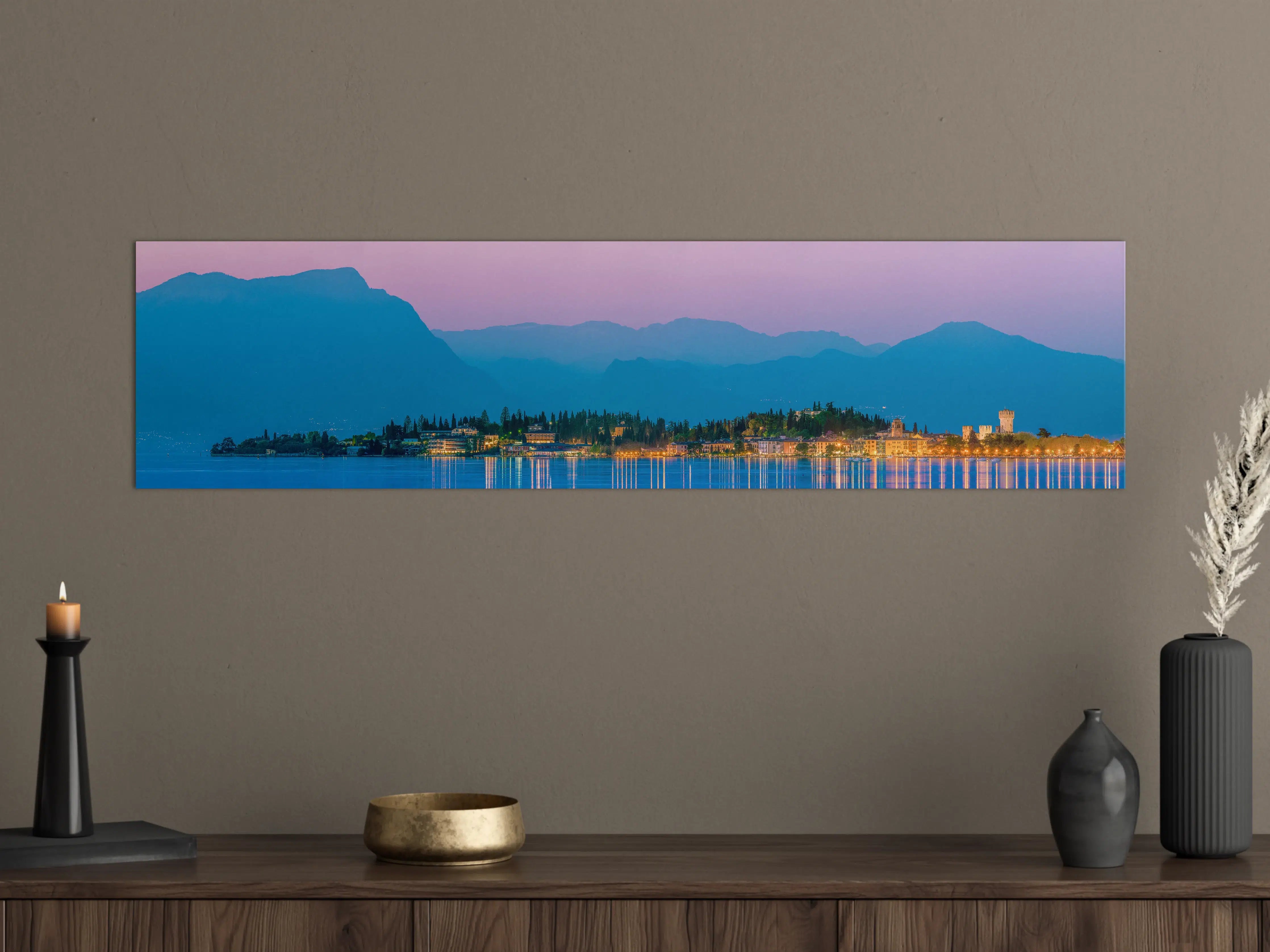 Große Wandbilder - Gardasee Abenddämmerung Panorama