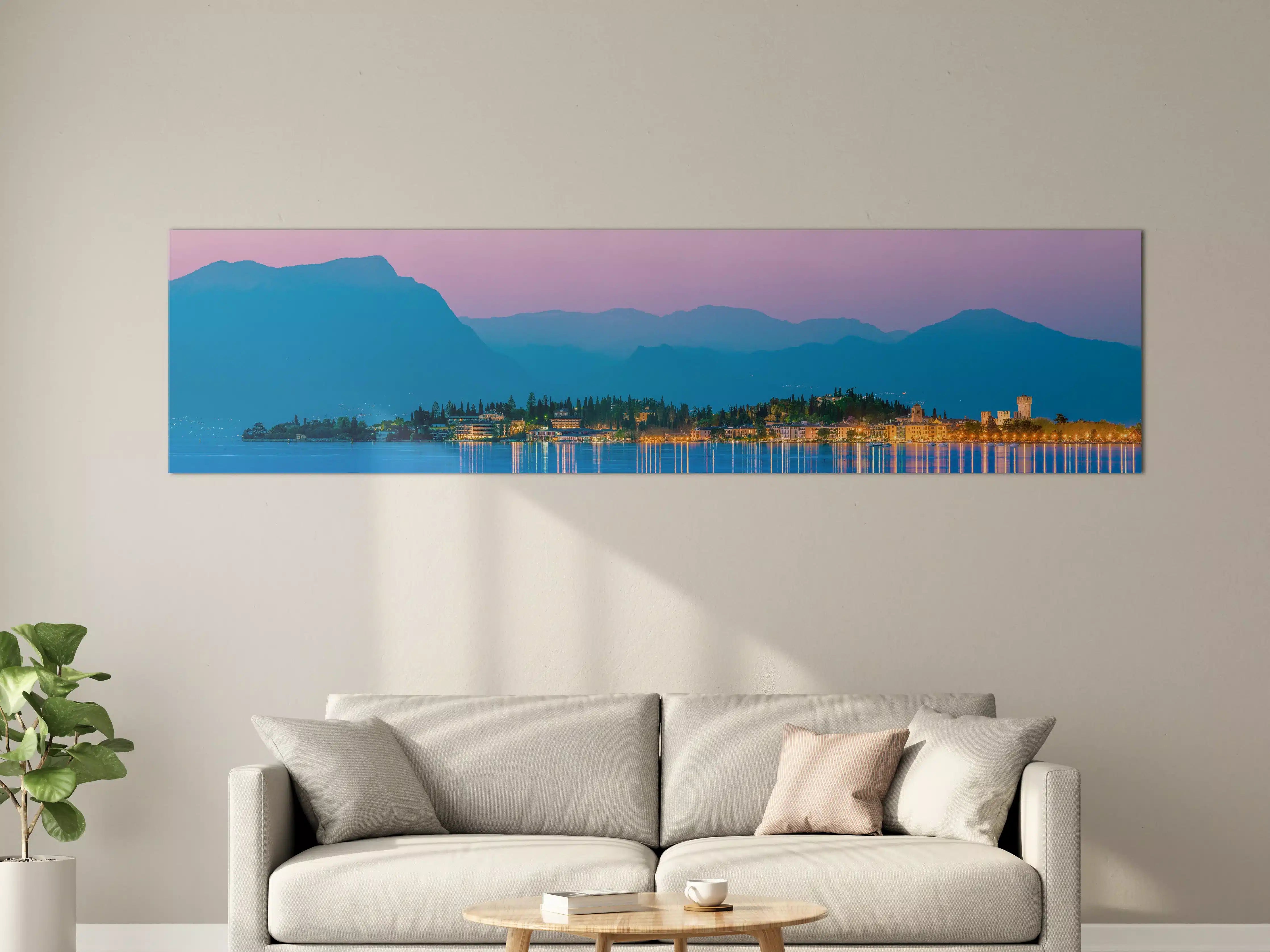 Große Wandbilder - Gardasee Abenddämmerung Panorama