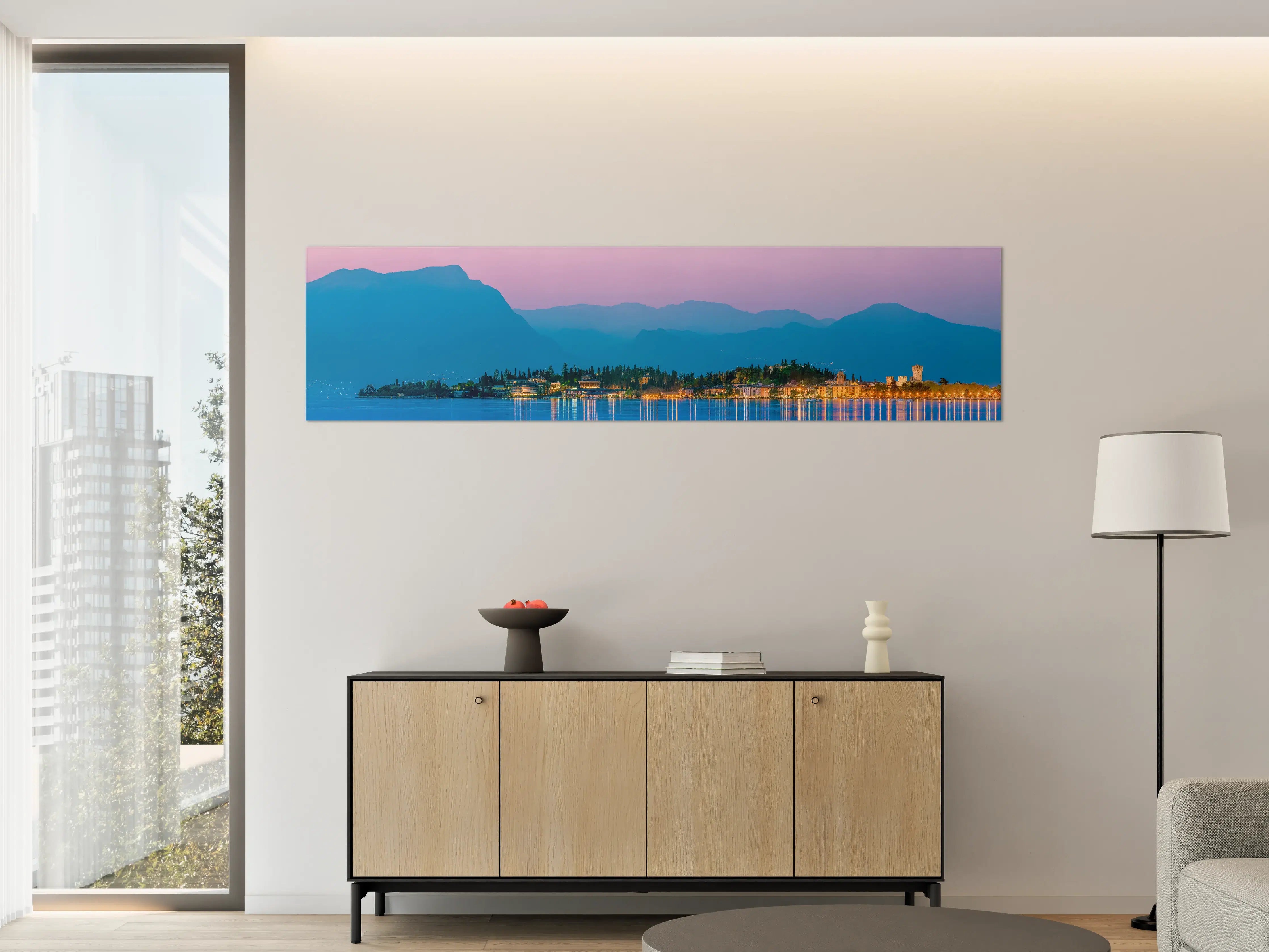 Große Wandbilder - Gardasee Abenddämmerung Panorama