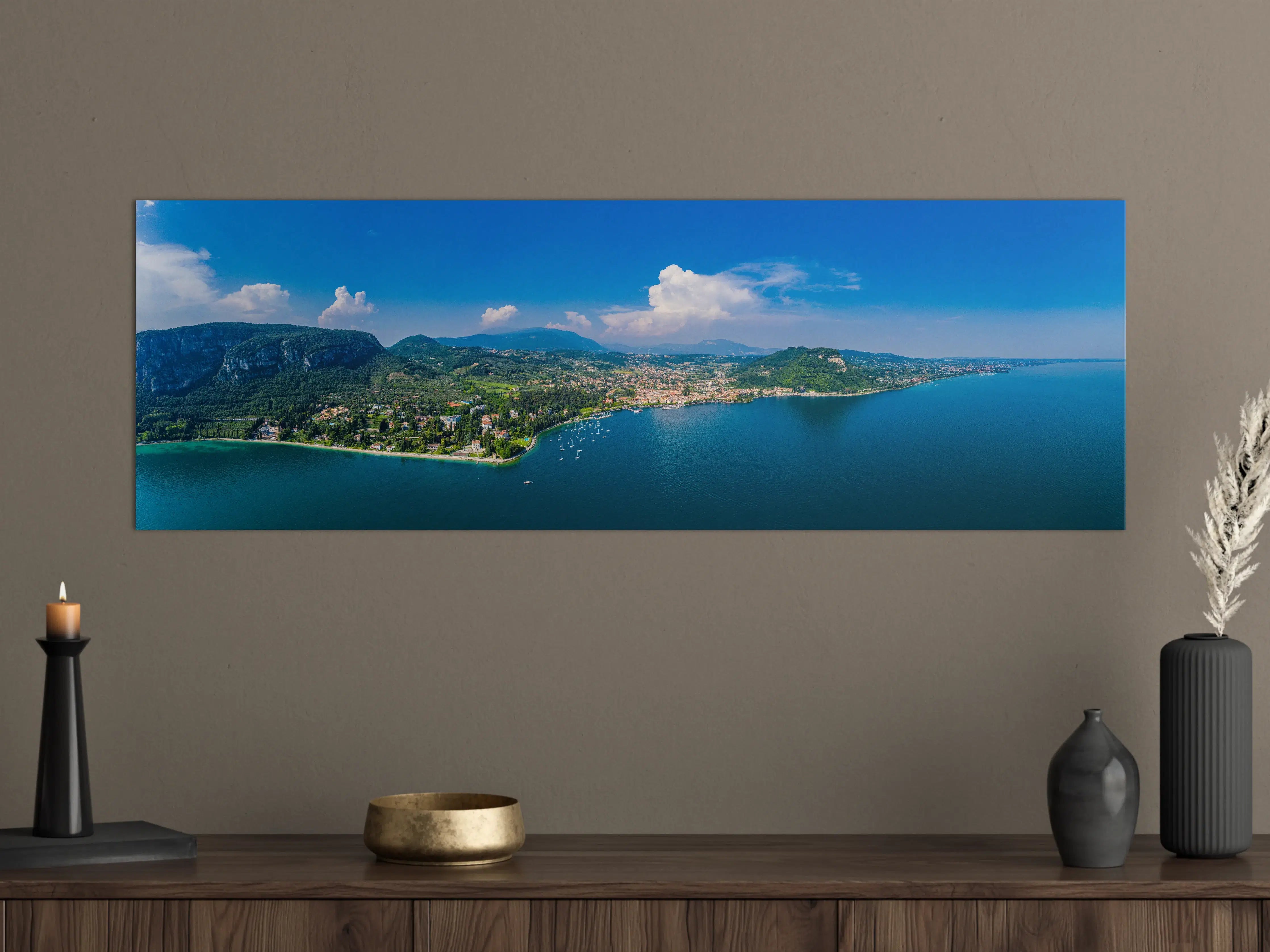 Große Wandbilder - Gardasee Panorama Blau-Grün