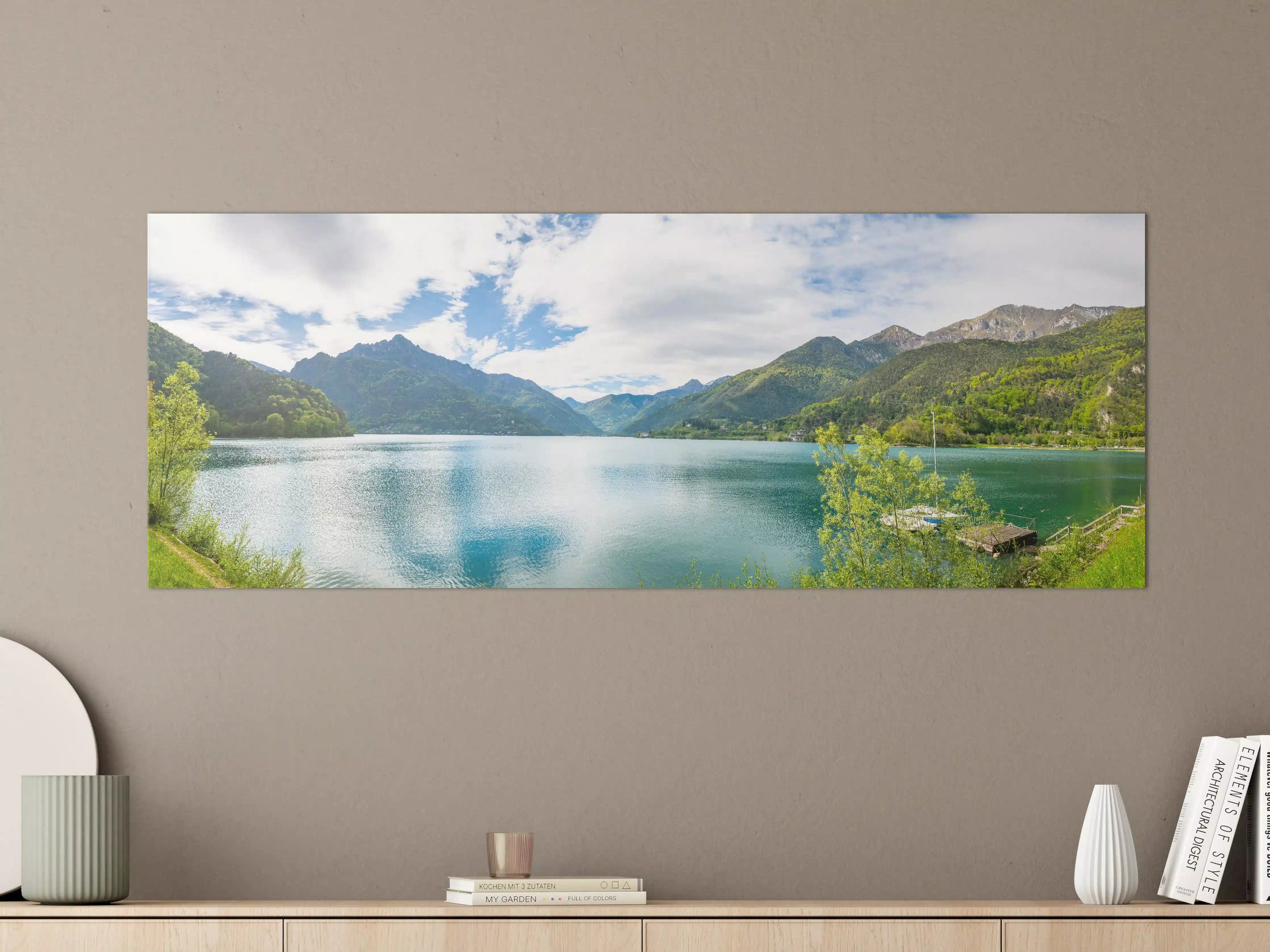 Große Wandbilder - Gardasee Türkis-Grünes Panorama